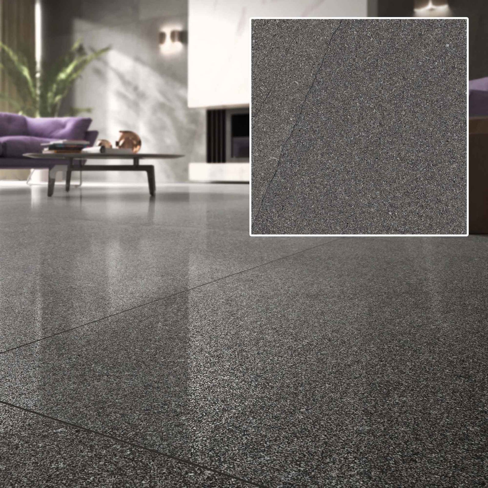 Tuile de céramique en porcelaine River Lead, 24'' x 24''