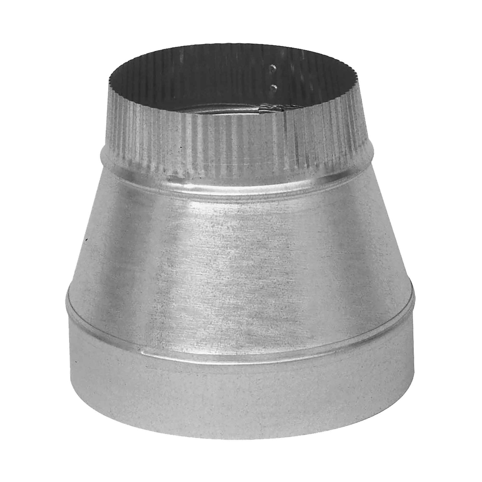 Réducteur de conduit court en acier galvanisé de calibre 30, 4" à 3"