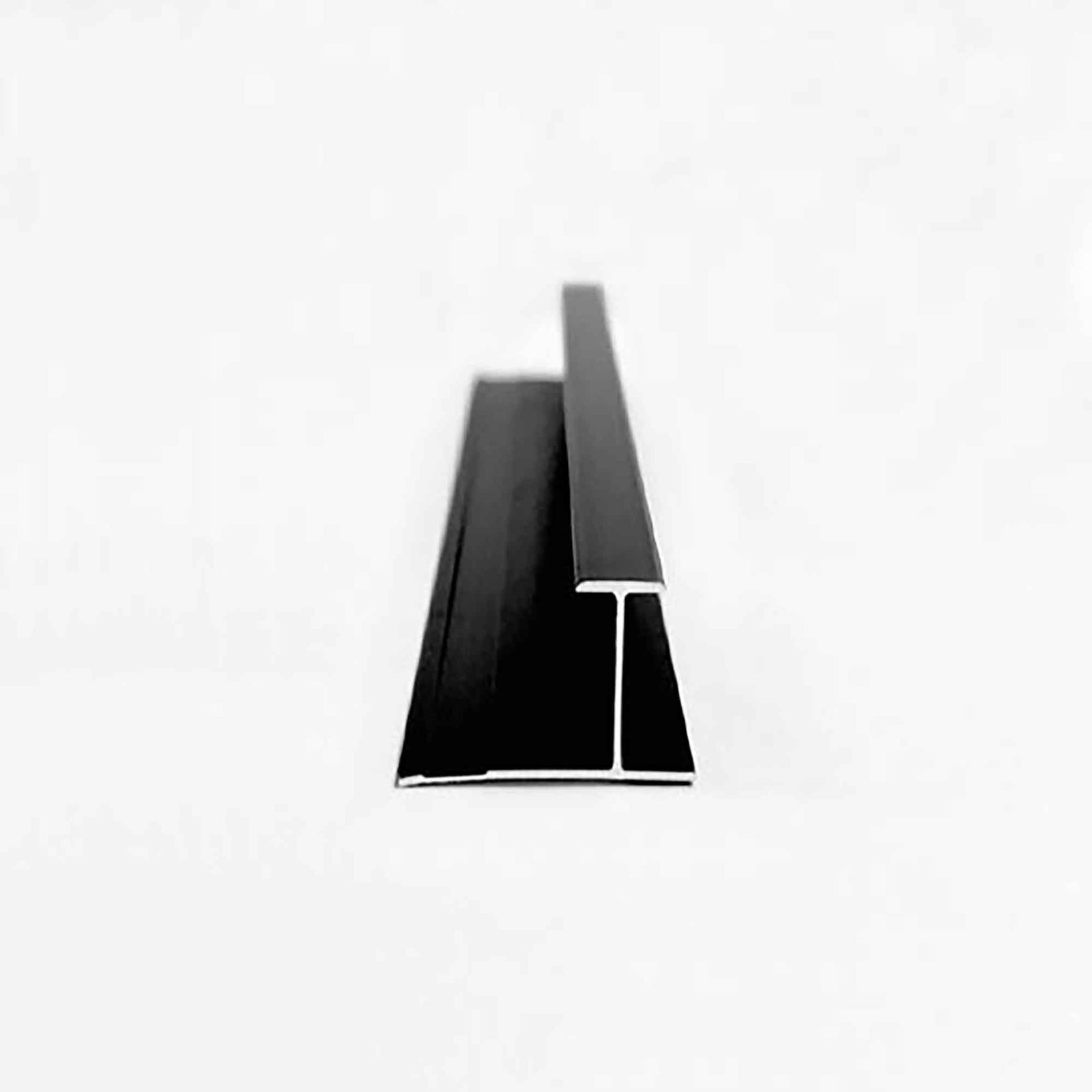 Moulure de finition en aluminium pour panneau mural de 5 mm, type connecteur (noir)