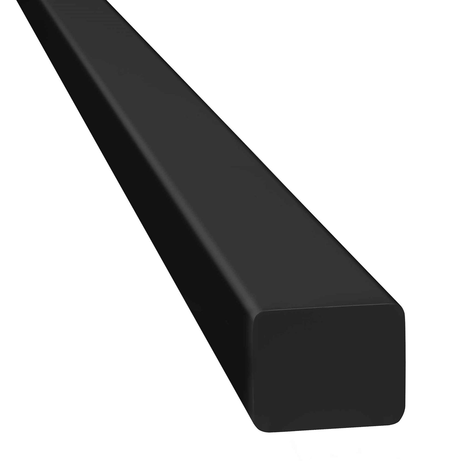 Main courante de 1-5/8'' x 2'' x 10', laqué noir mat