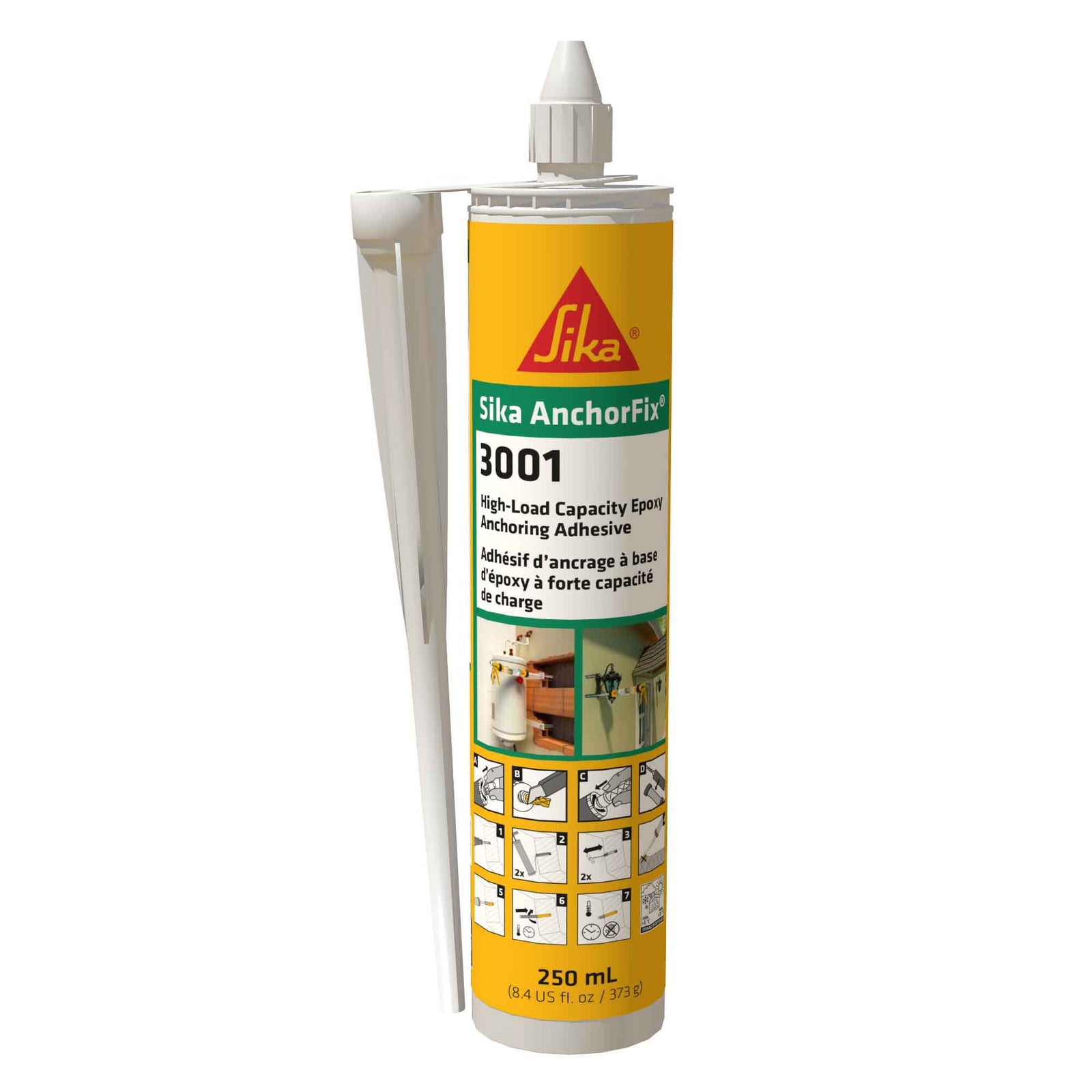 Adhésif d'ancrage à base d'époxy Sika AnchorFix-3001, 250 ml