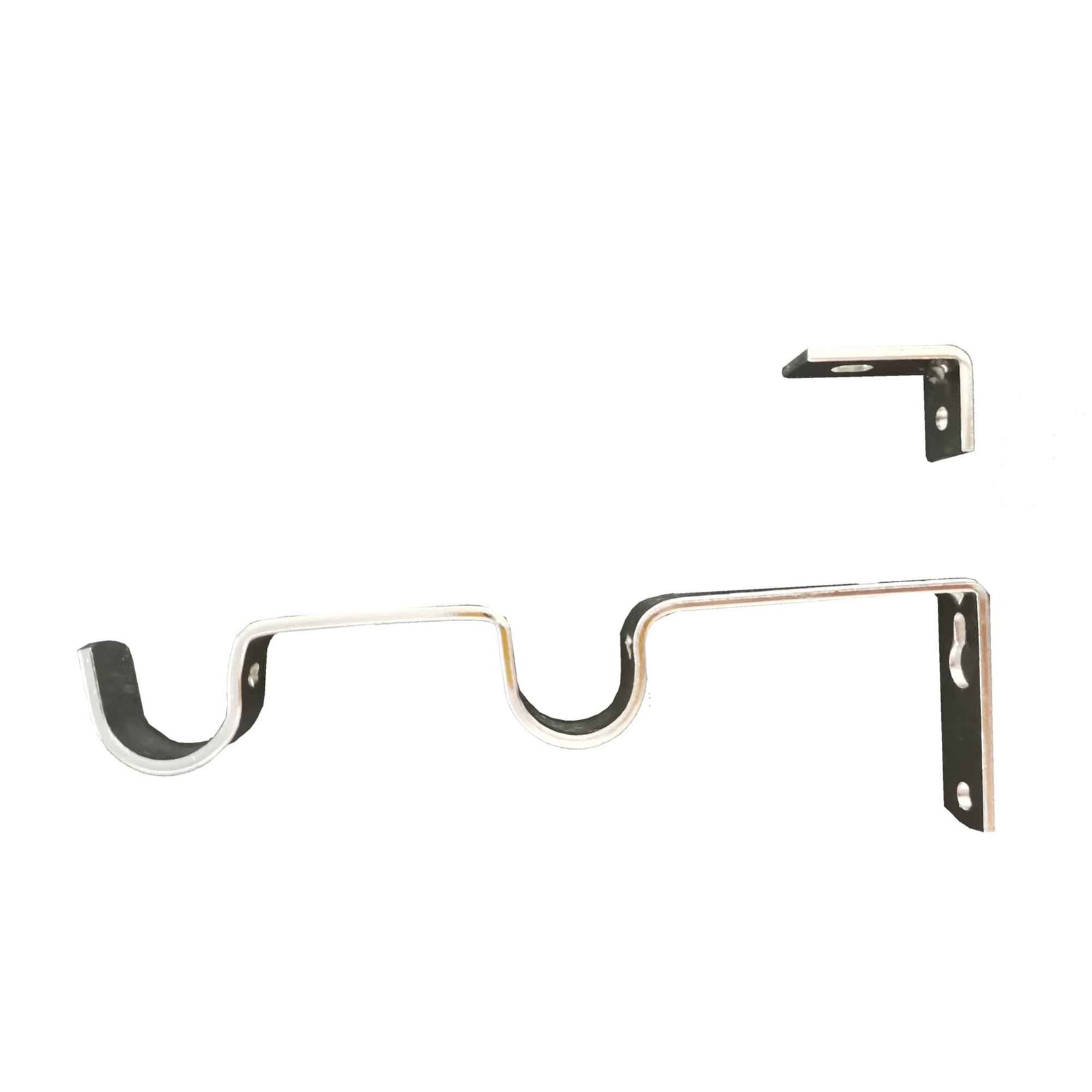 Supports doubles pour tringles à rideaux, 5/8'' à 3/4'' (argent)