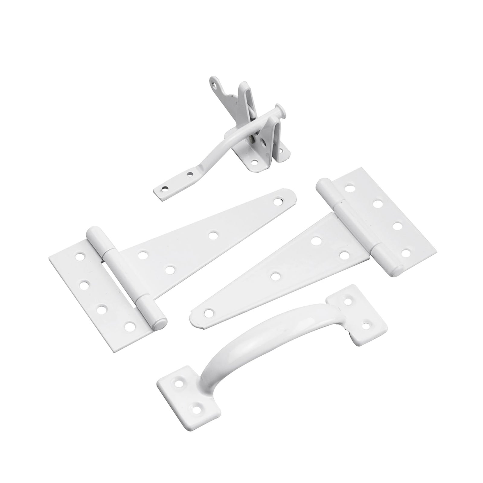 Ensemble de quincaillerie pour clôture, blanc