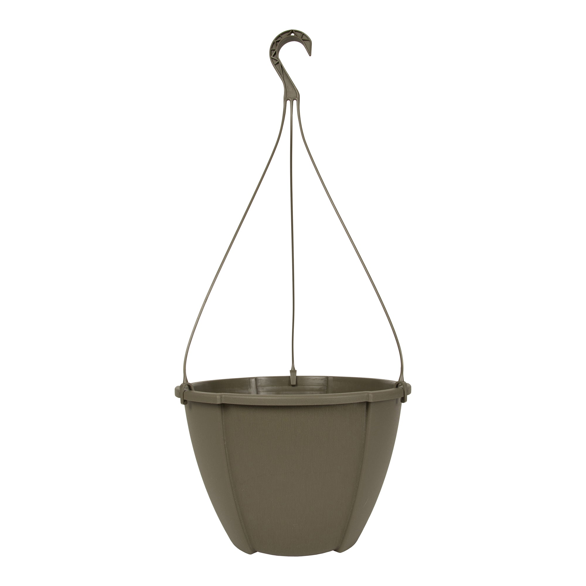 Jardinière suspendue Quattro ronde et cappuccino, 12,85'' x 8,56''