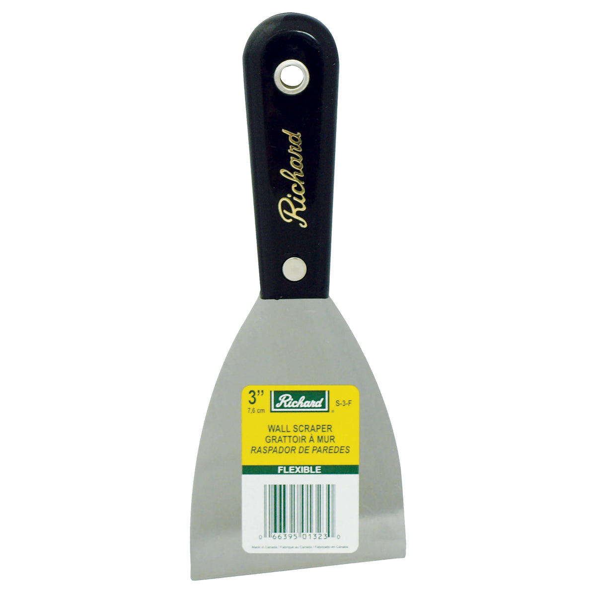 Grattoir à mur, lame carbone flexible de 3'' (7,6 cm)