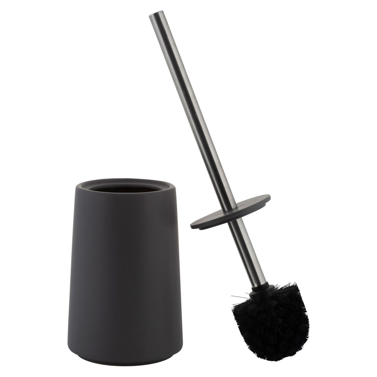 Brosse de toilettes Anitra en céramique, gris foncé