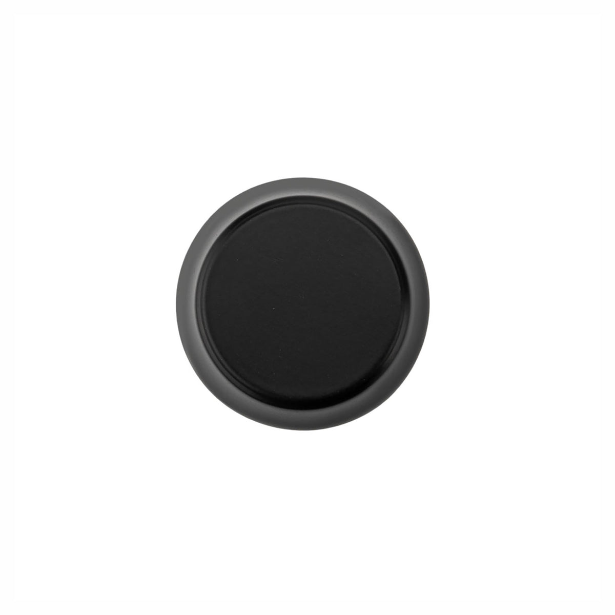Bouton Québec en métal noir mat, 27 mm