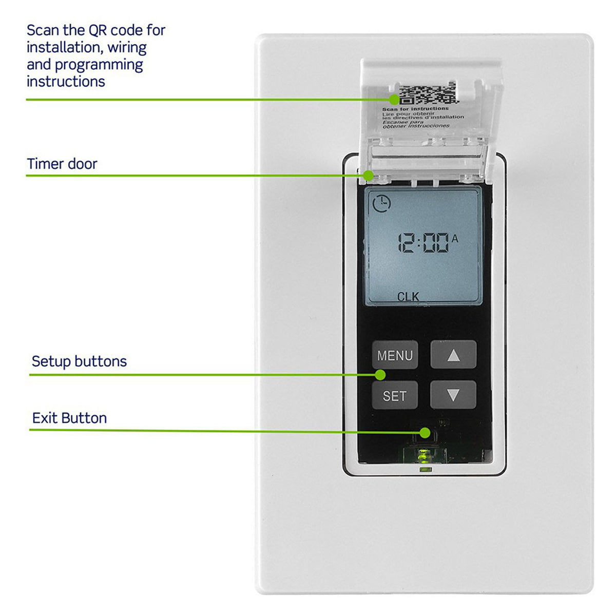 Minuterie Decora astronomique et programmable sur 24 heures, blanc