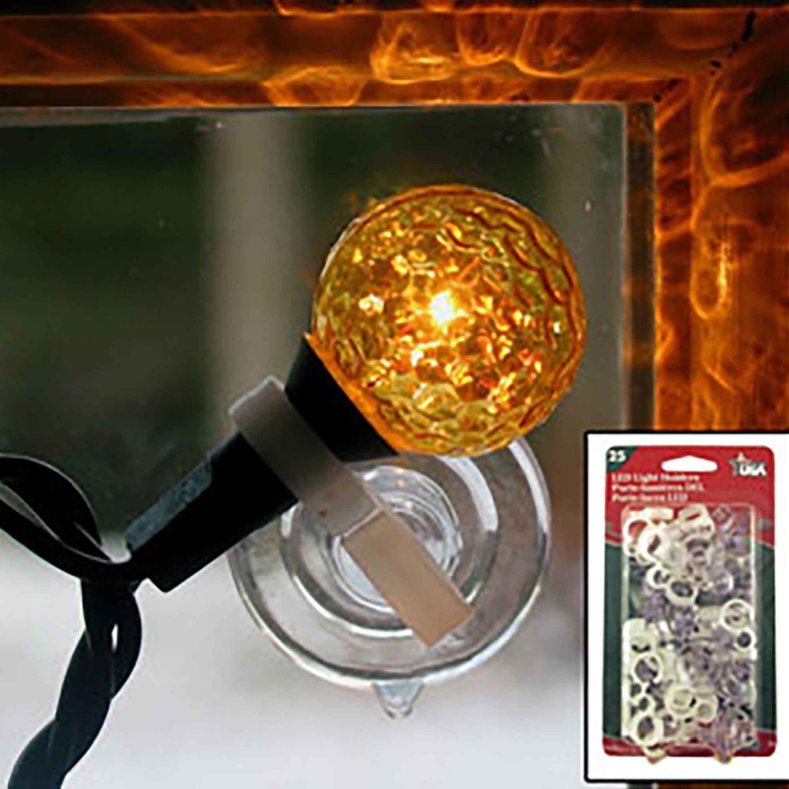 Crochet à ventouse pour guirlande de lumières, 25 unités