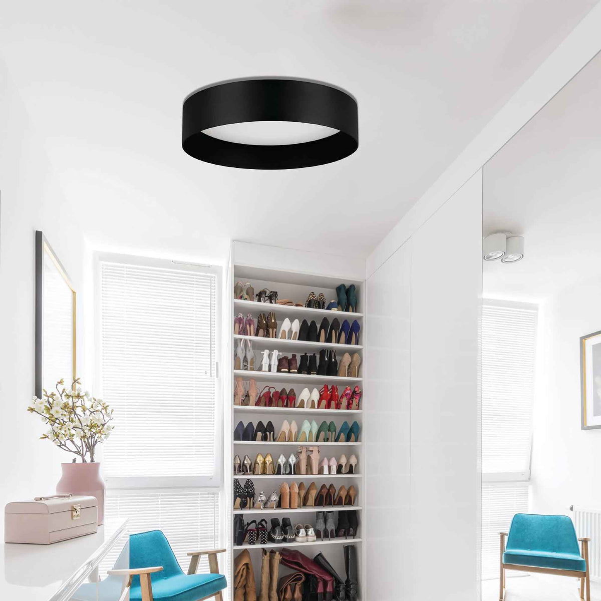 Plafonnier à DEL Ester, noir