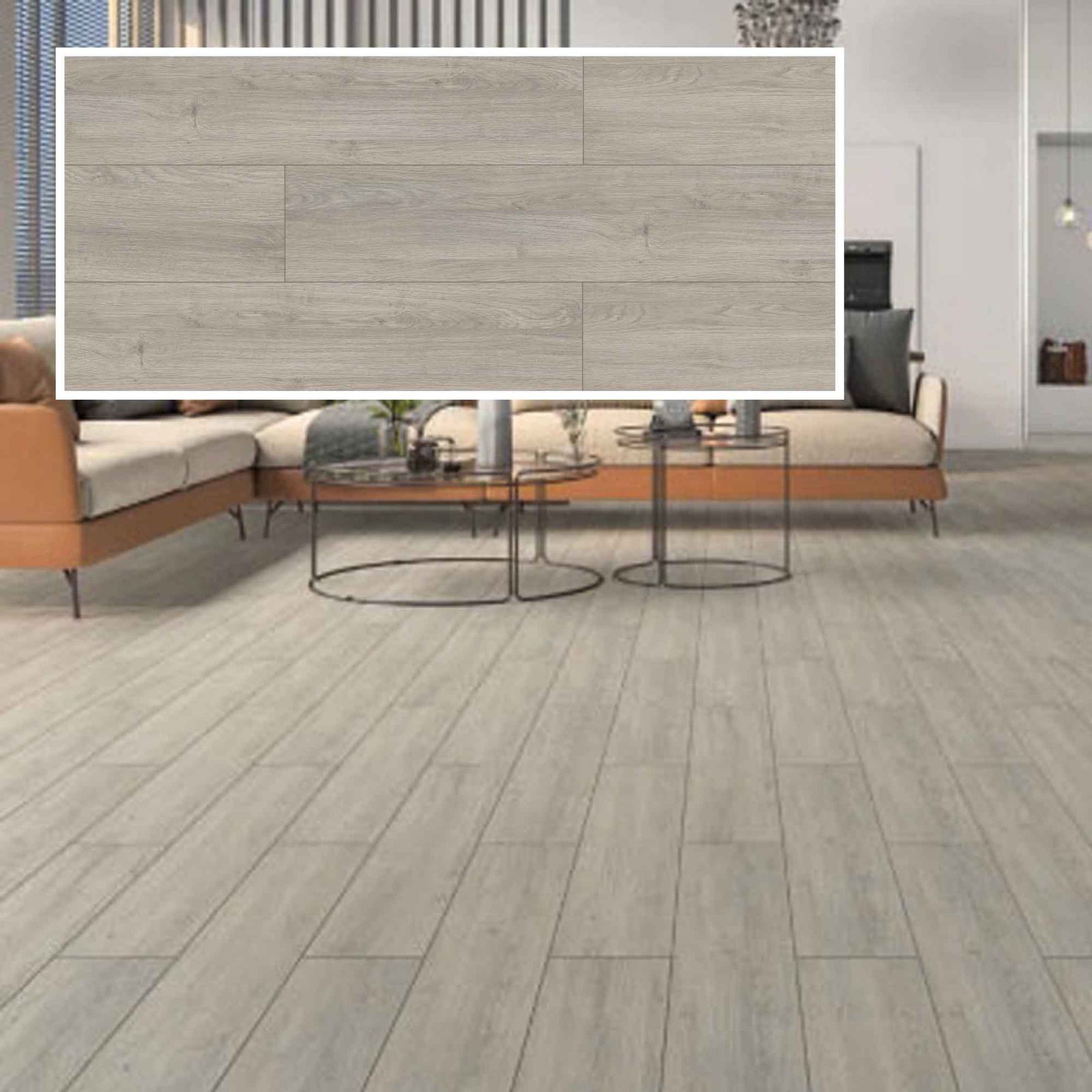 Plancher laminé AC5 Devine gris, 12 mm