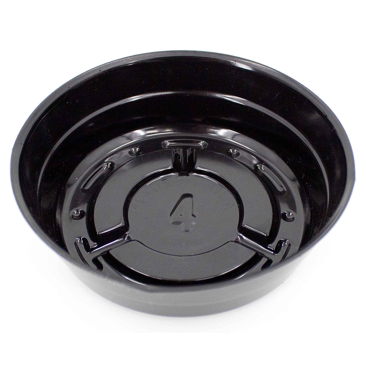 Soucoupe robuste en vinyle noir, 4&quot;