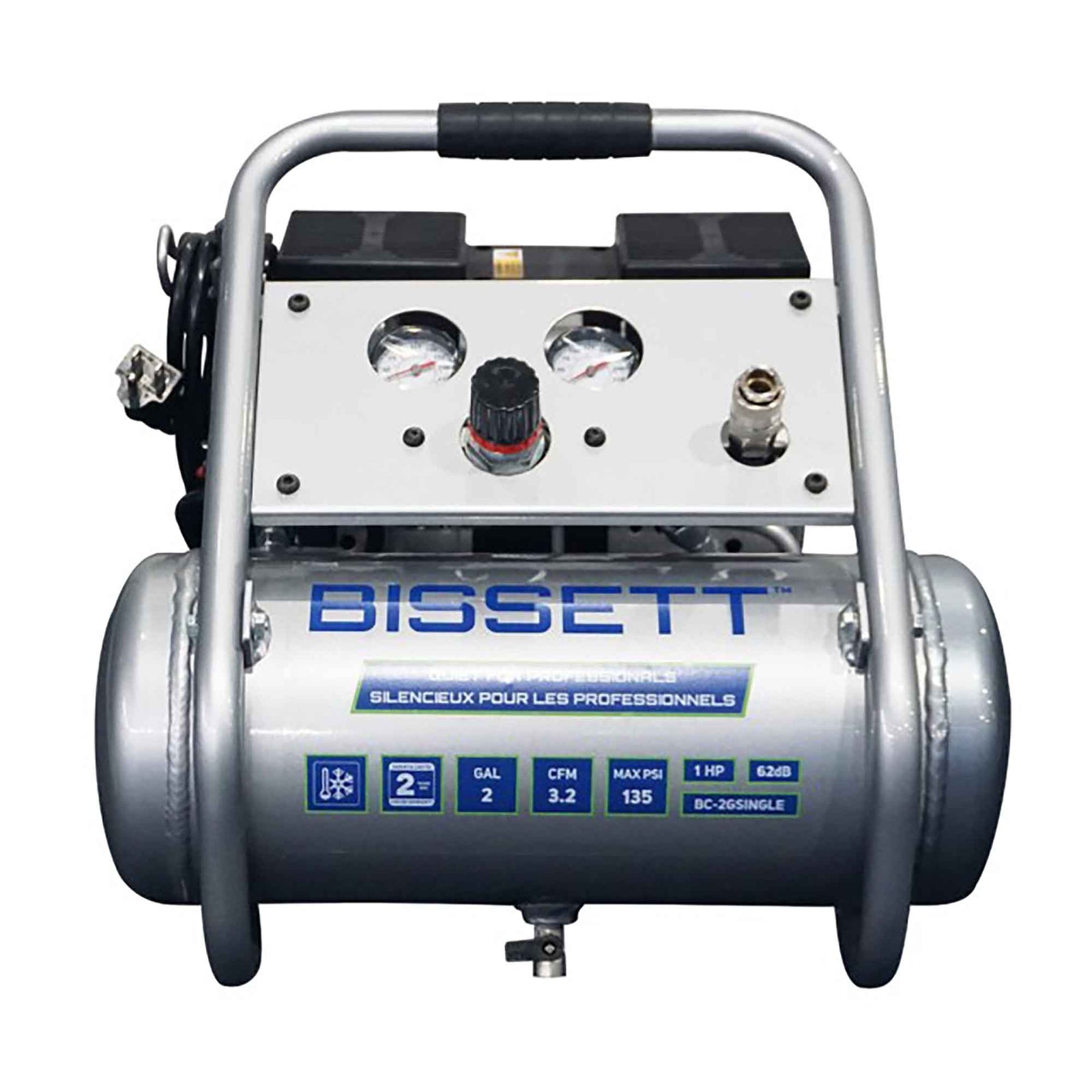 Compresseur compact de 3,2 pi³/min, 2 gallons