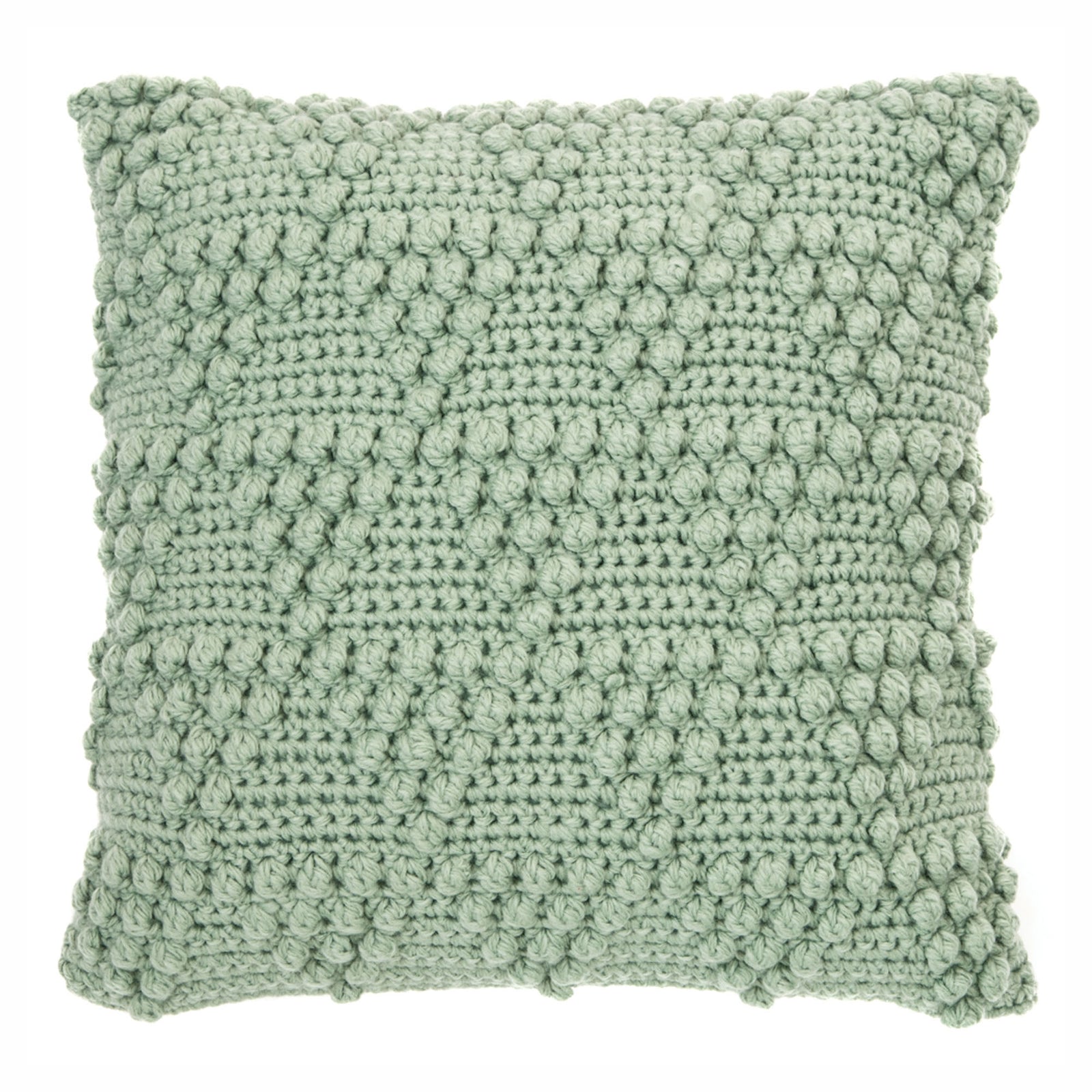 Coussin européen Bubble en tricot, 25" x 25" (vert sauge)