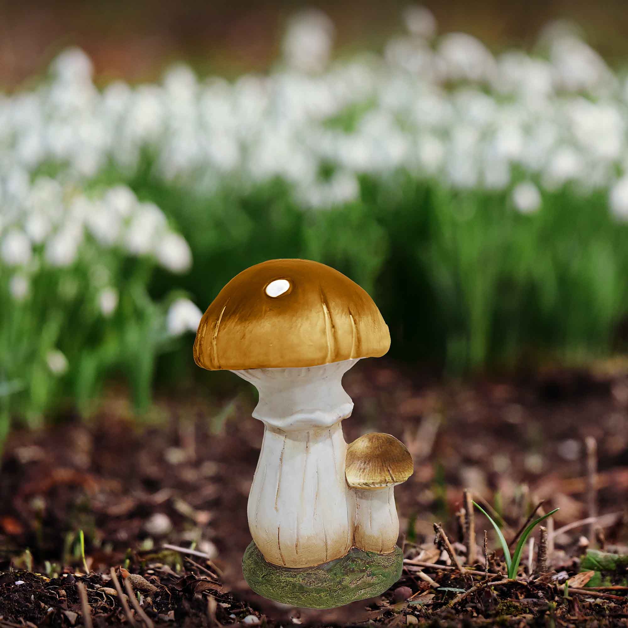 Décoration de champignon petit, brun