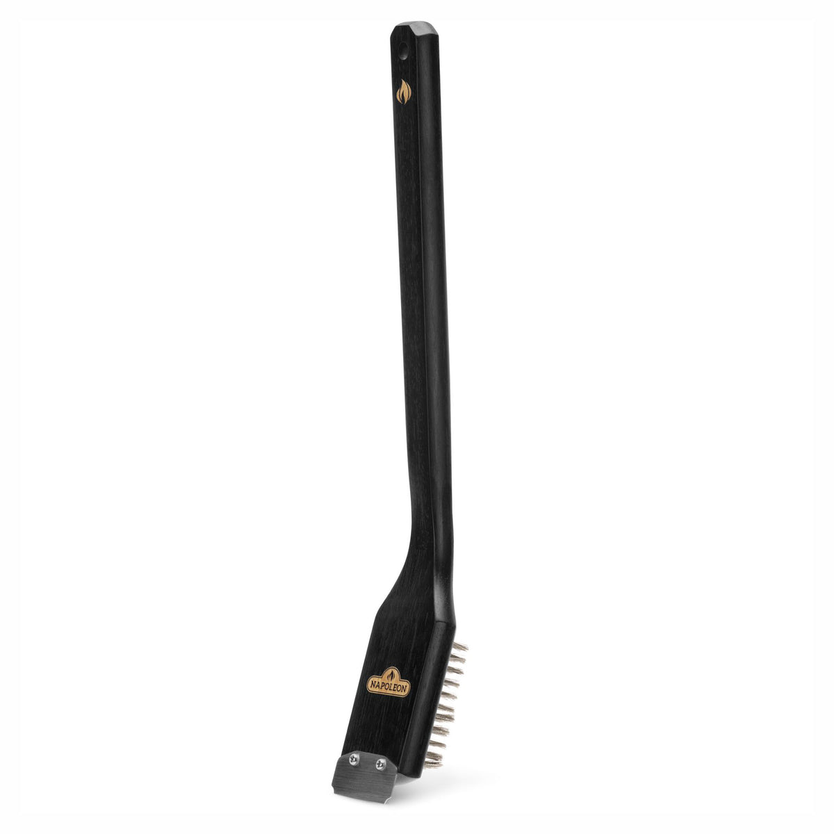 Brosse à BBQ en bois avec filaments en acier inoxydable