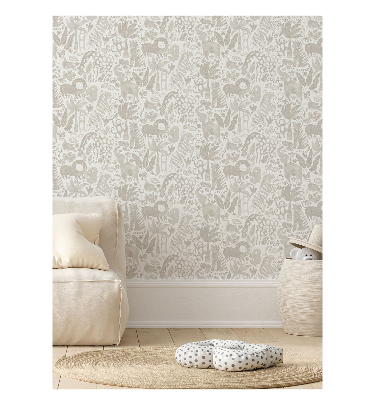 Papier peint autocollant Sweet à motif safari, 20,5" x 18' (taupe)