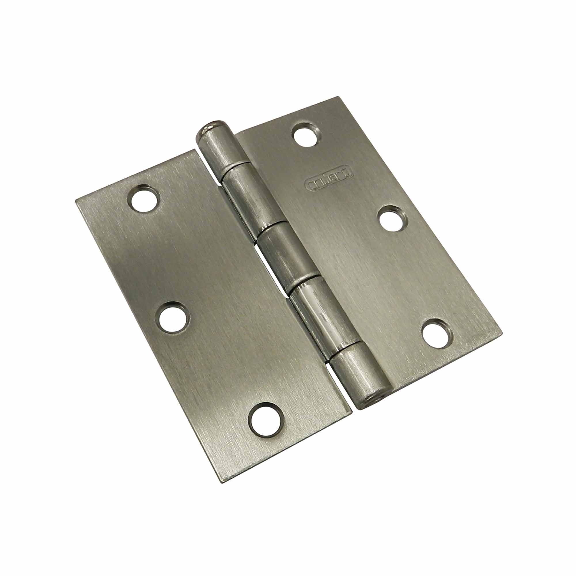 Penture à mortaiser chrome brossé de 3-1/2'', emballage de 2 unités