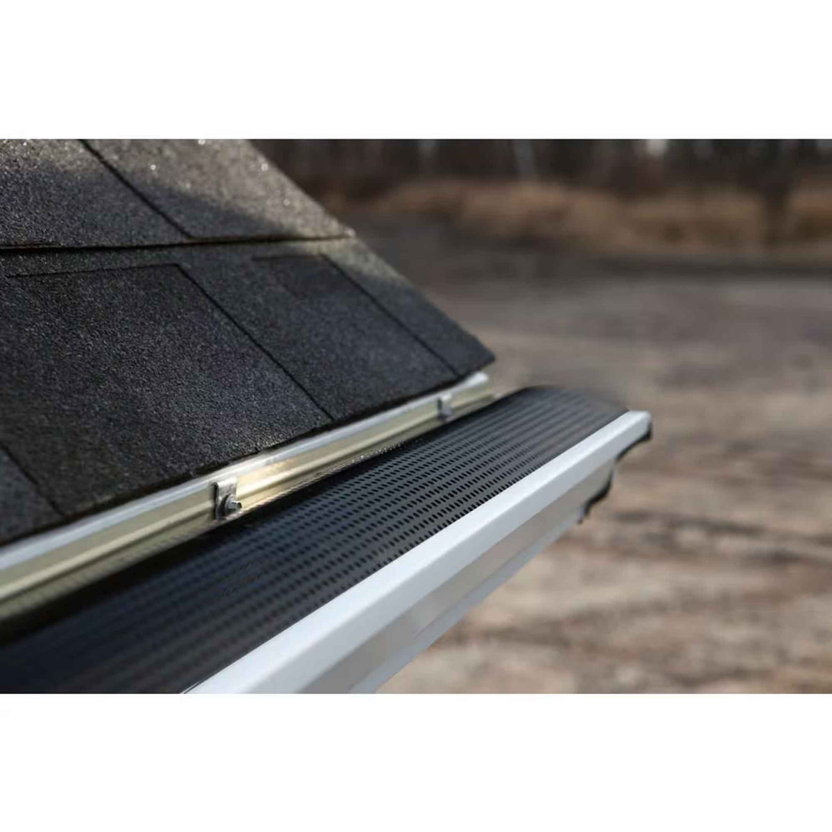Protège-gouttière en aluminium noir, 20'