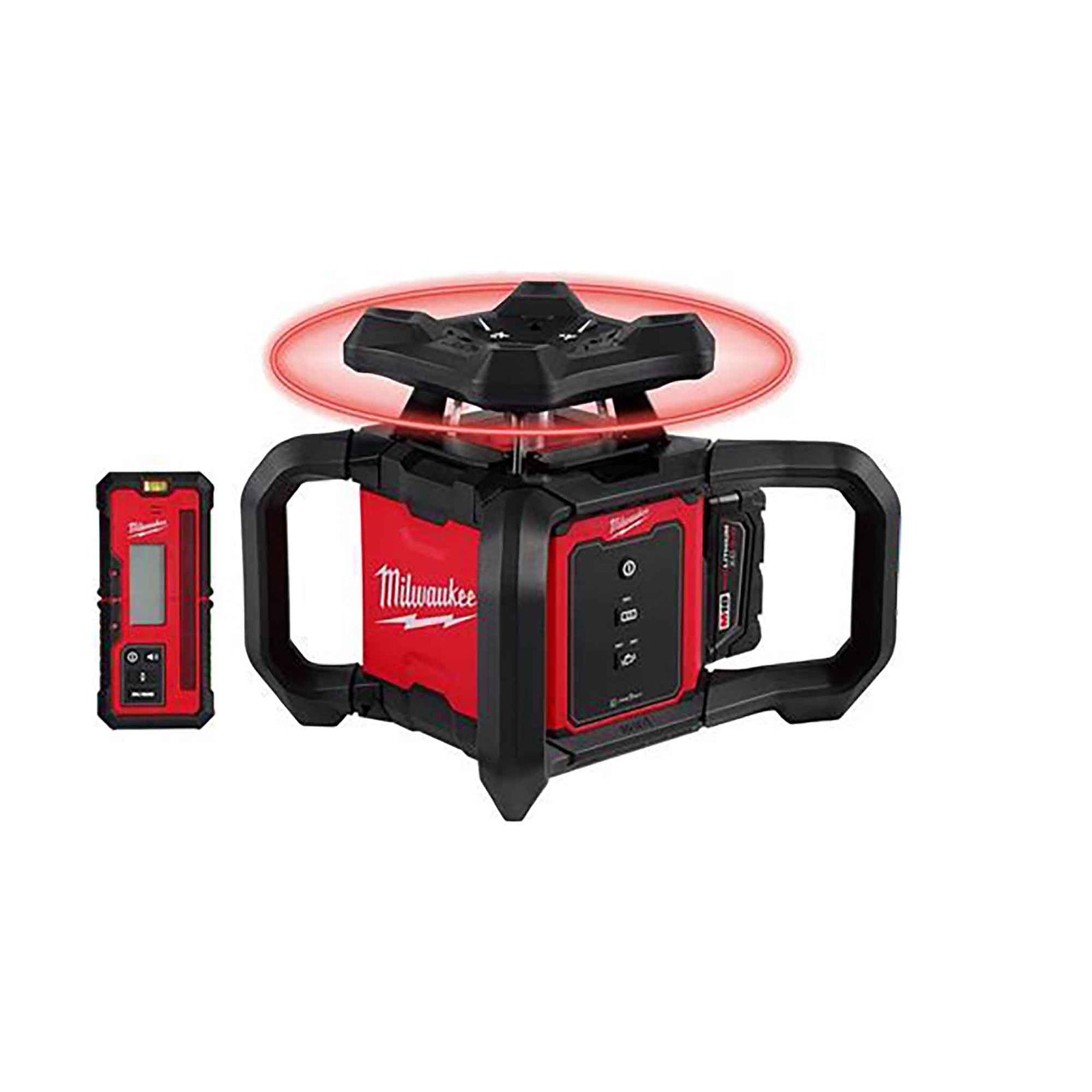 Kit de niveau laser rotatif extérieur rouge M18 avec récepteur