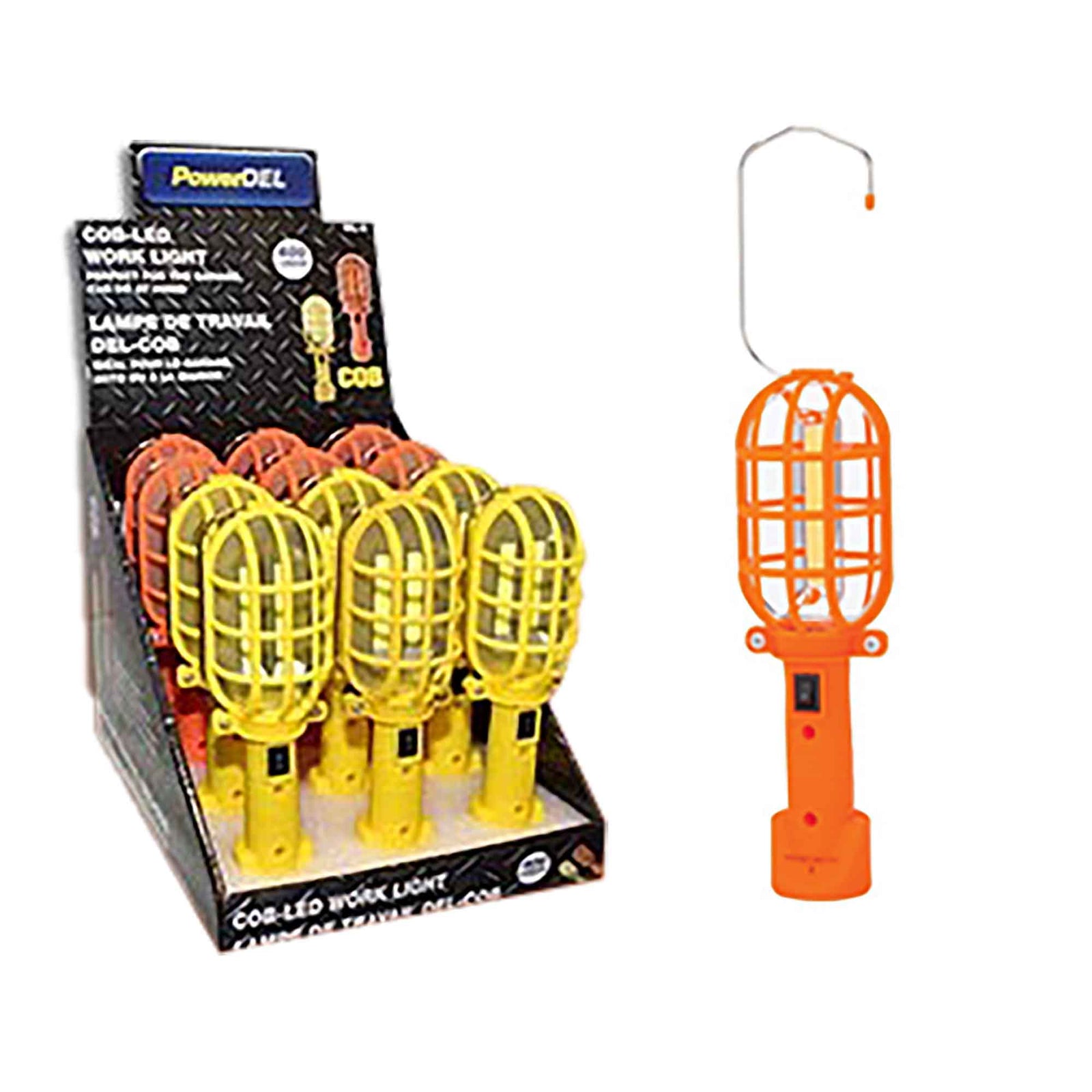 Lampe de travail à DEL COB avec aimant et crochet, choix de couleurs