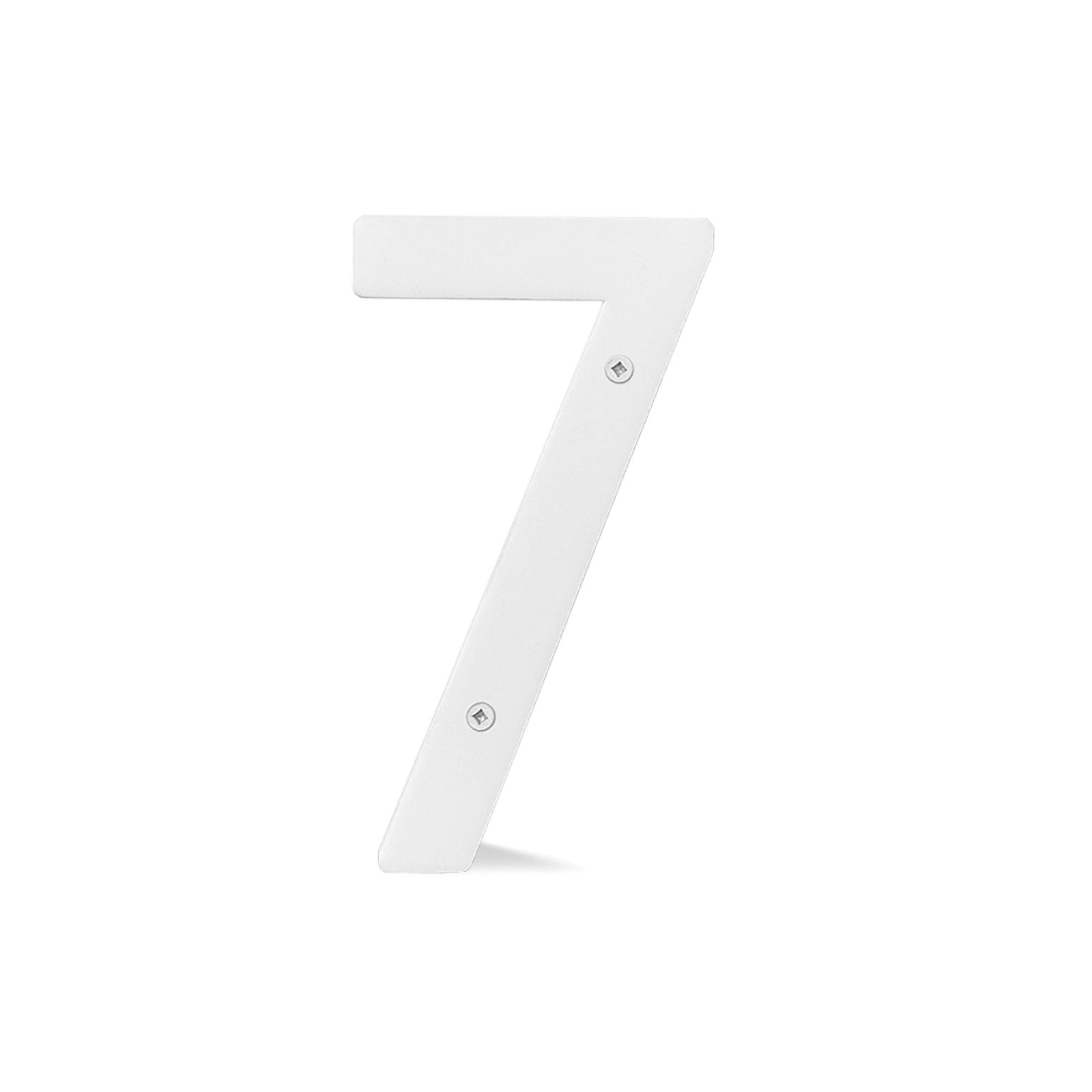 Chiffre percé de 5’’en plexiglas, #7 (blanc)