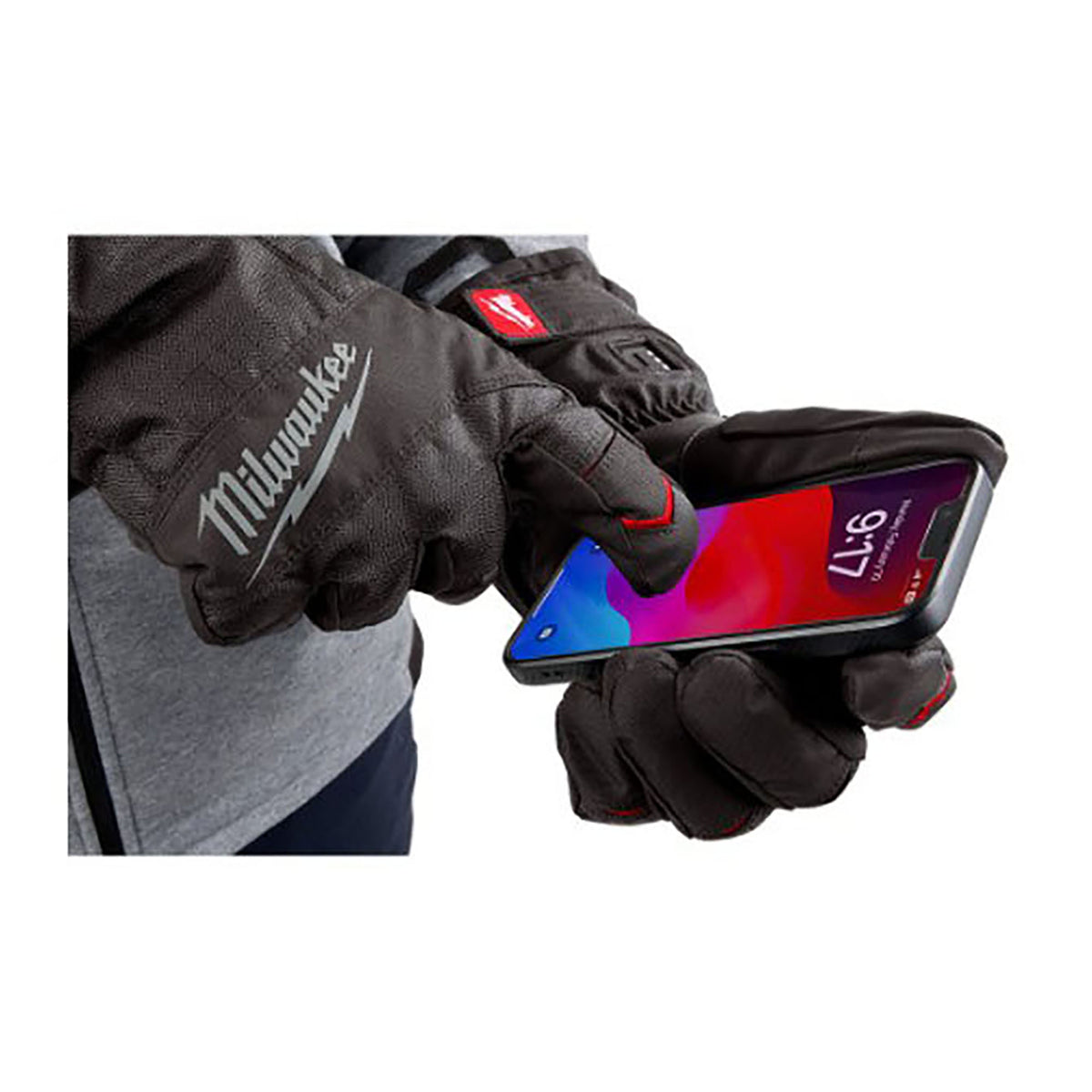 Gants d'hiver chauffants rechargeables par USB, moyen (noir)