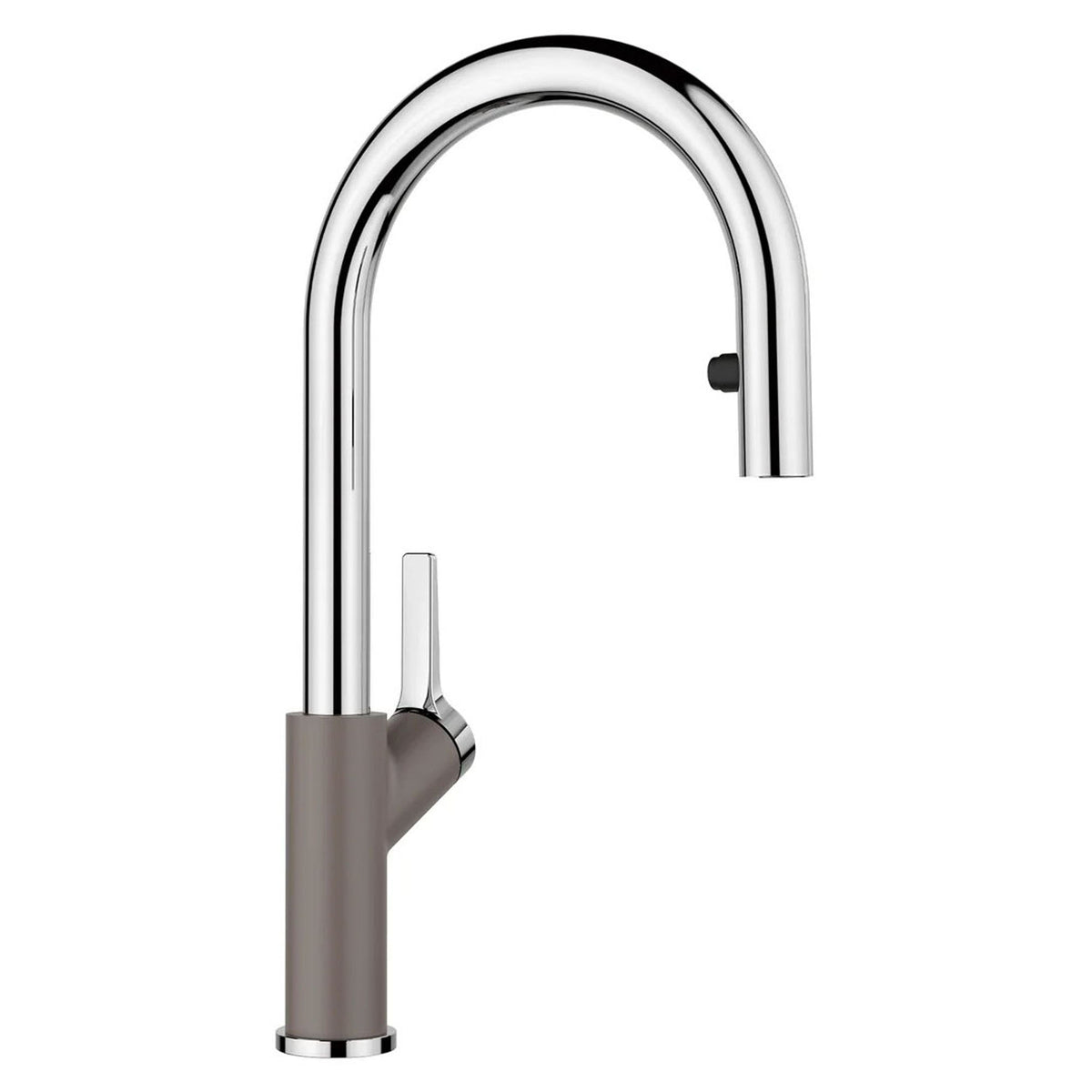Robinet de cuisine URBENA avec douchette rétractable, chrome et gris Volcano