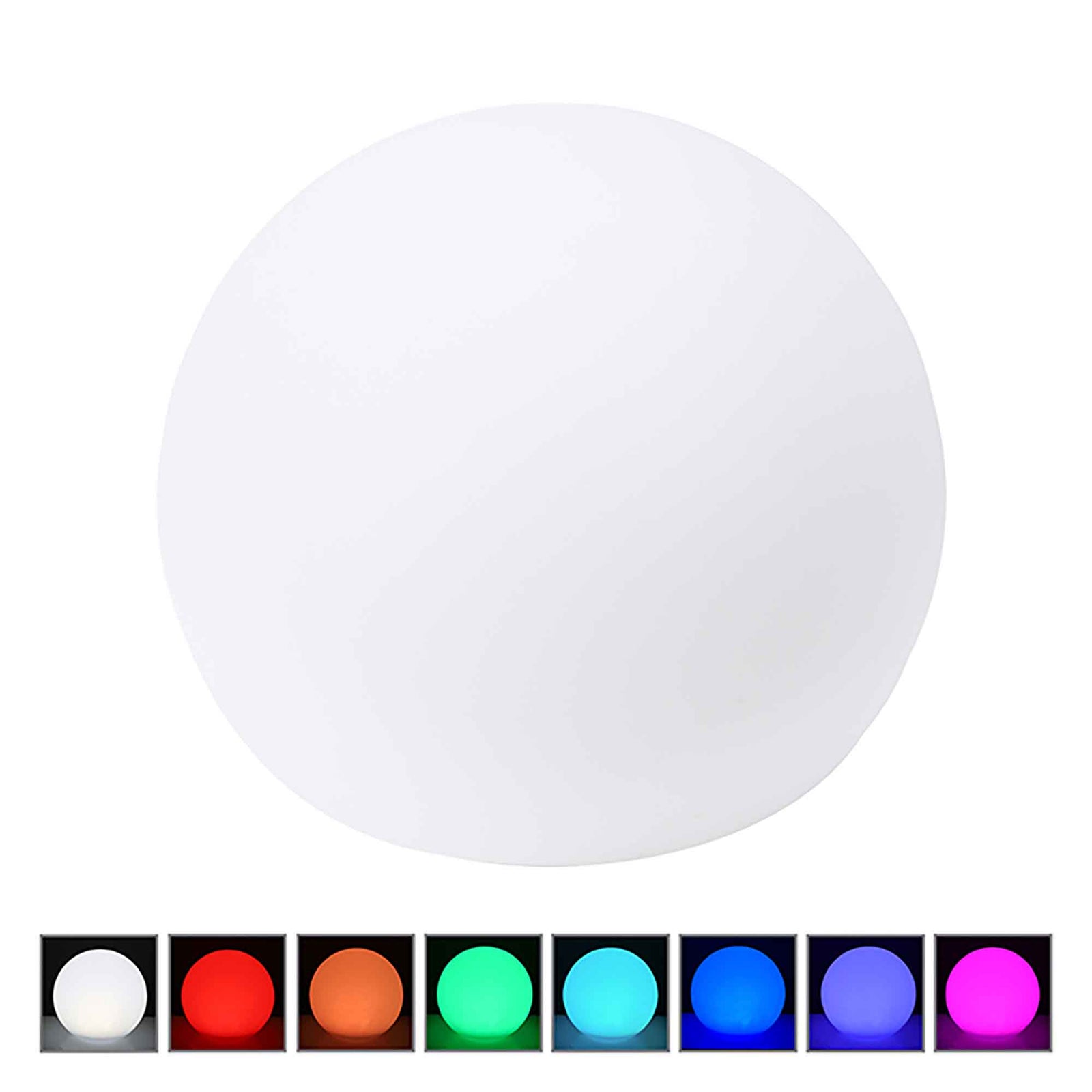 Boule lumineuse à éclairage DEL à changements de couleur avec télécommande et chargement USB, 11,81''