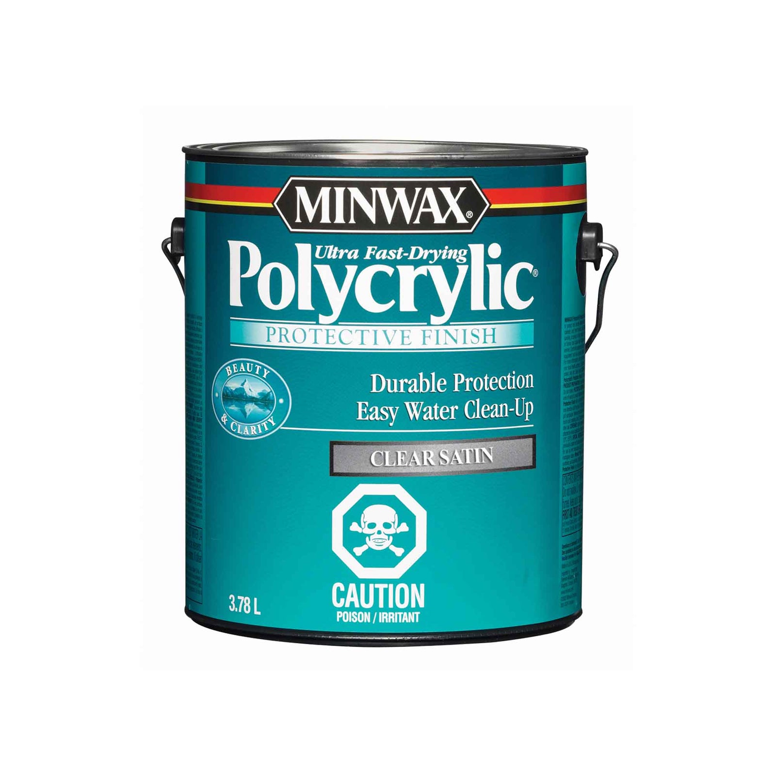 Minwax fini protecteur Polycrylic transparent satiné, 3,78 L