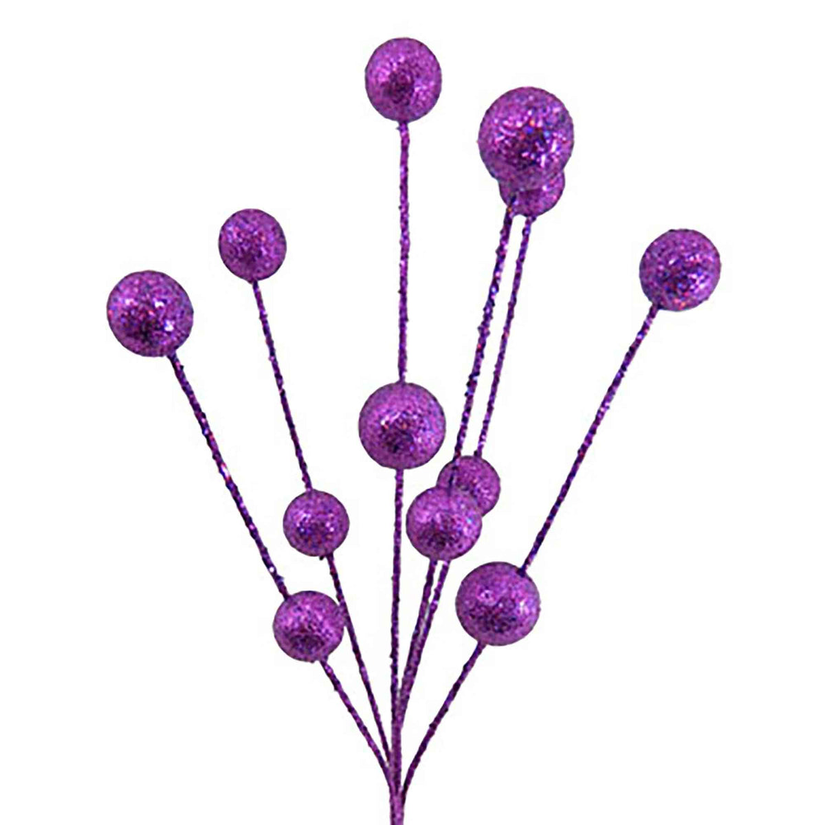 Pic en fouet avec boules violettes, 16&#39;&#39;