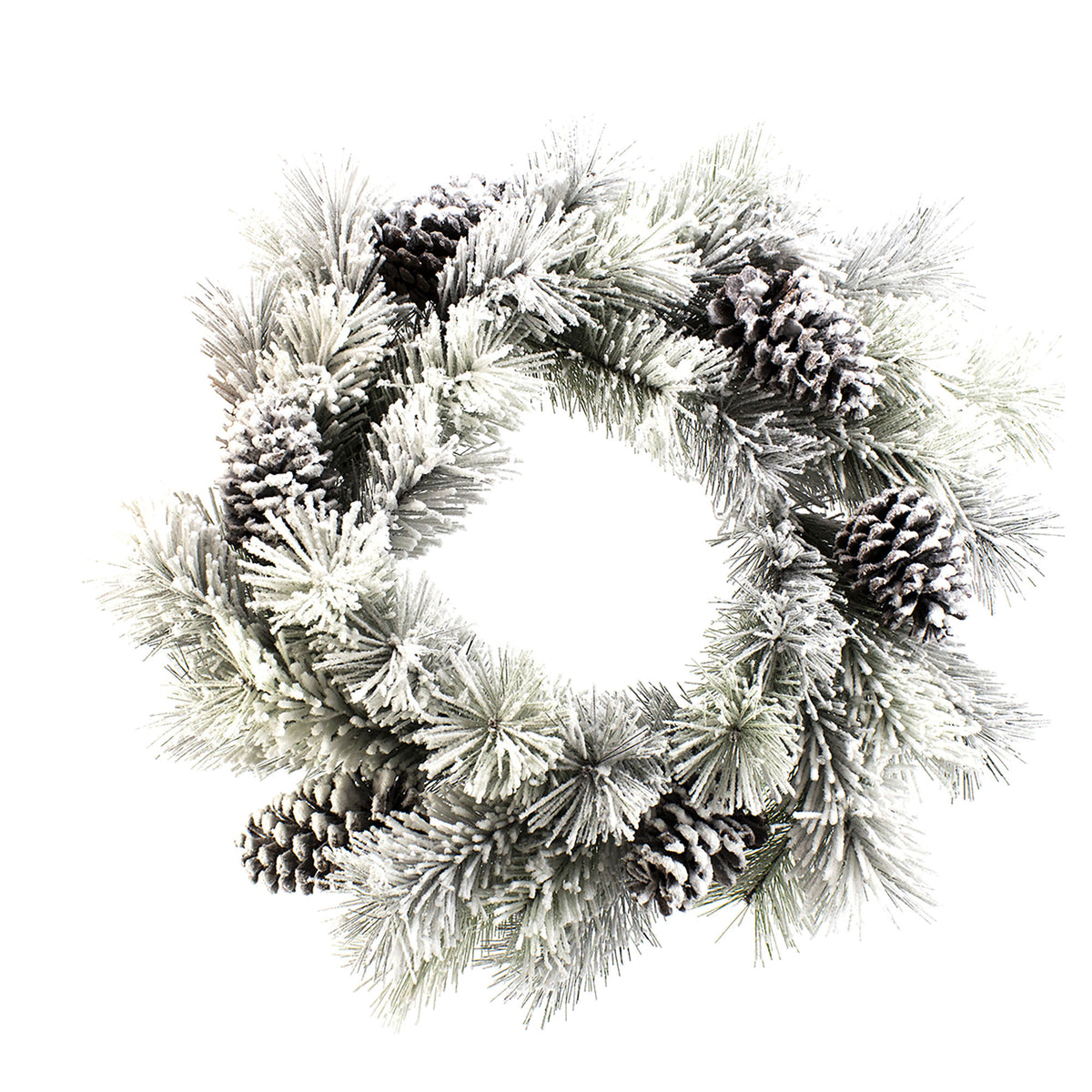 Couronne de sapinage enneigé, 24''