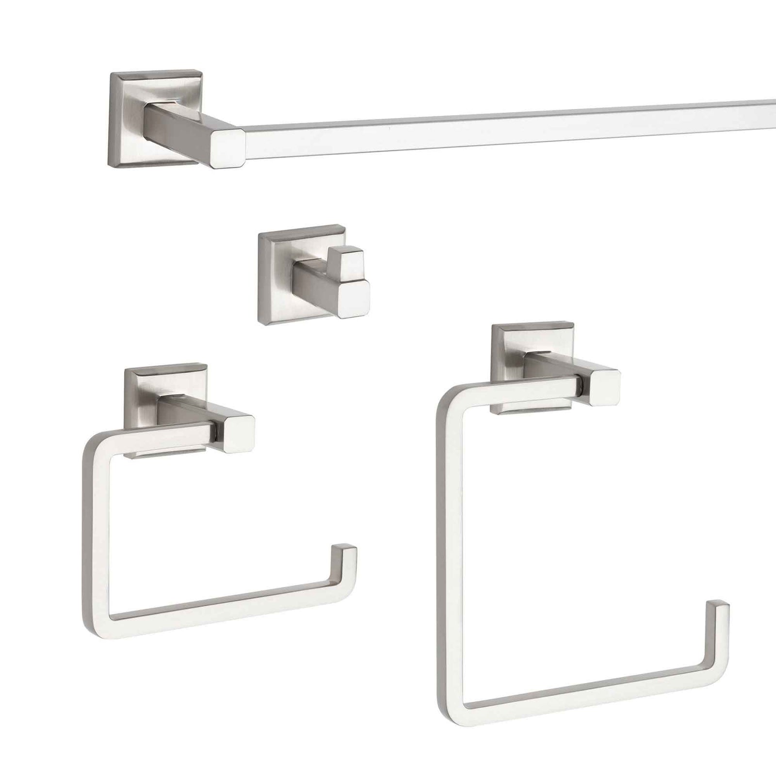 Ensemble de 4 pièces pour salle de bain Ultra, nickel satiné