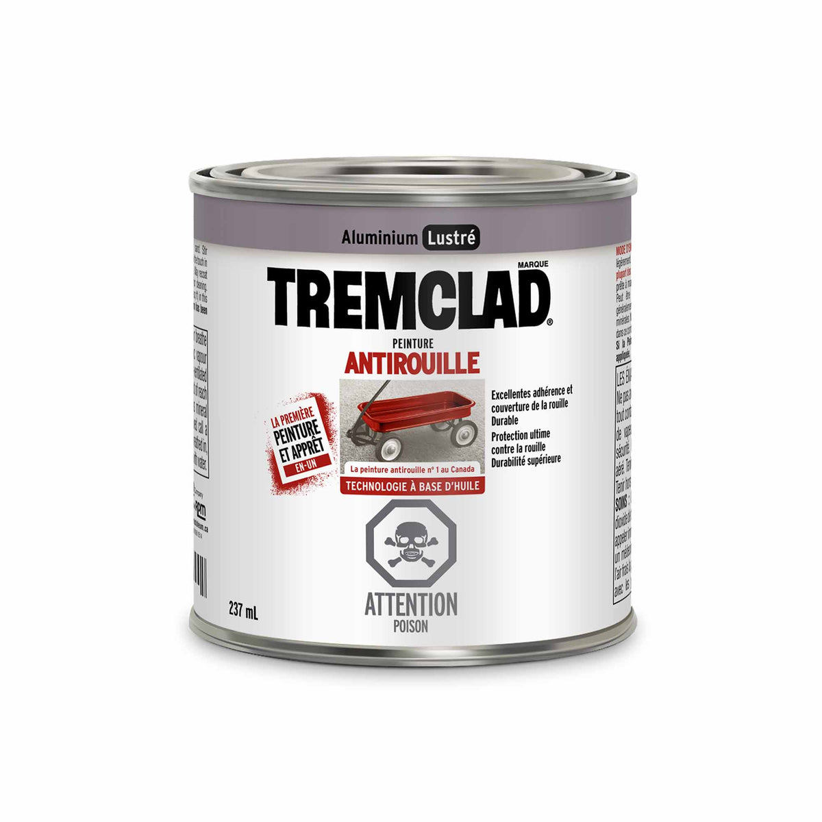 Tremclad peinture antirouille à base d&#39;huile aluminium lustré, 237 ml