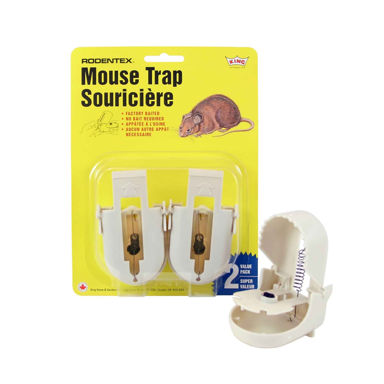 Piège à souris appâté, 2 unités