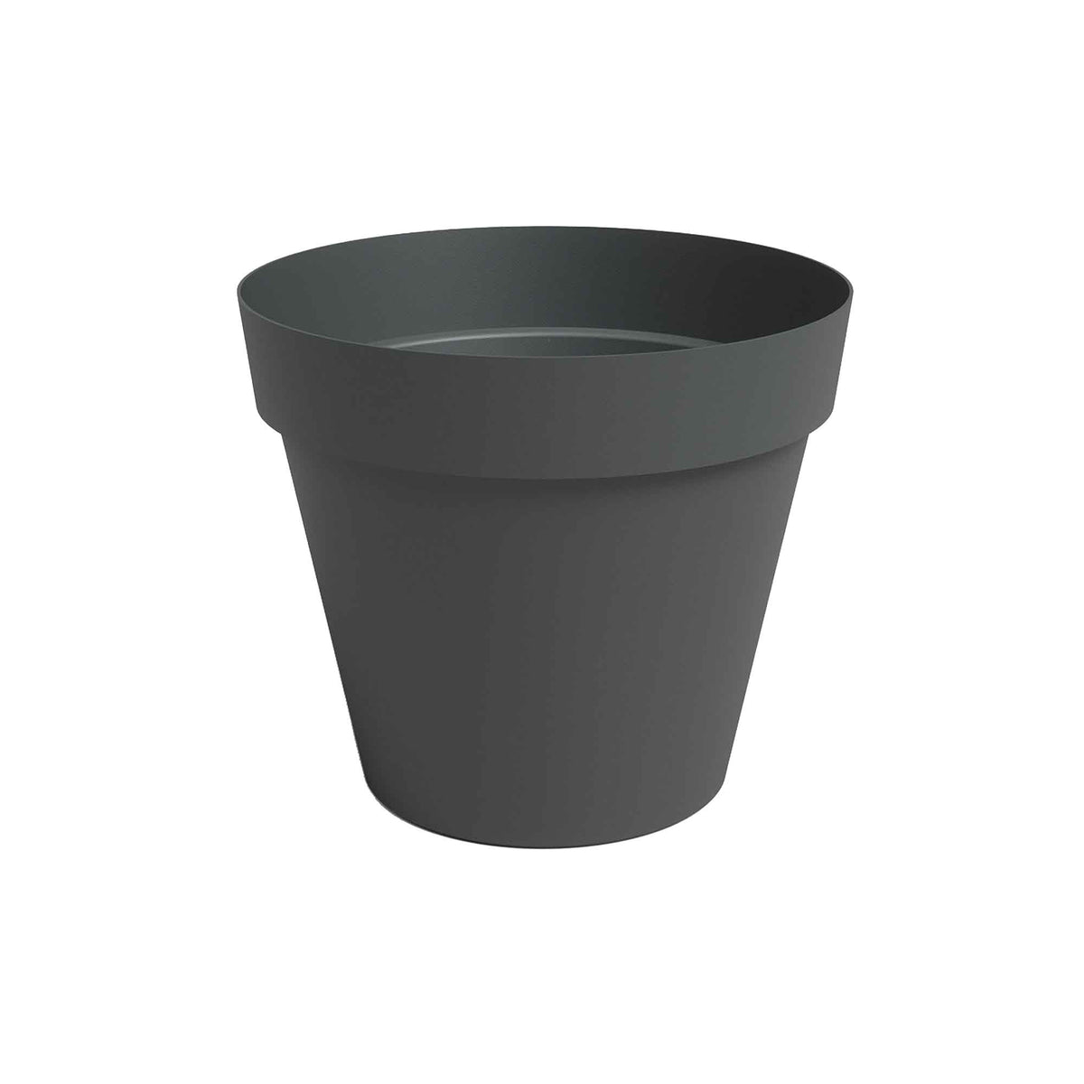 Jardinière ronde en plastique, 16" (anthracite)
