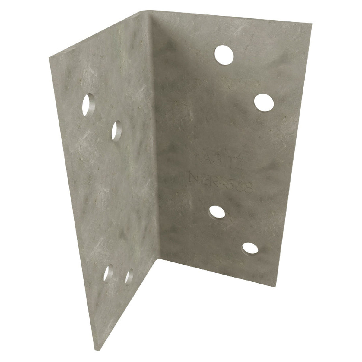 Angle de charpente  en zinc de calibre 16, 1-7/16" x 1-7/16" x 2-3/4"
