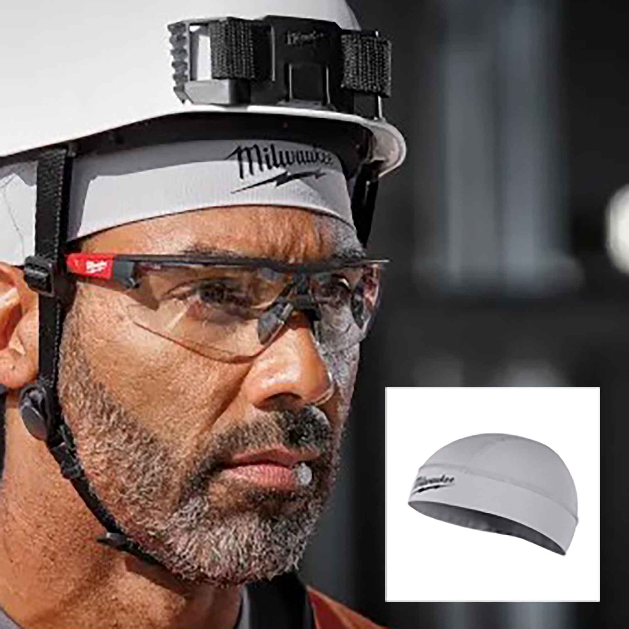 Doublure Workskin pour casque de sécurité pour temps chaud, gris