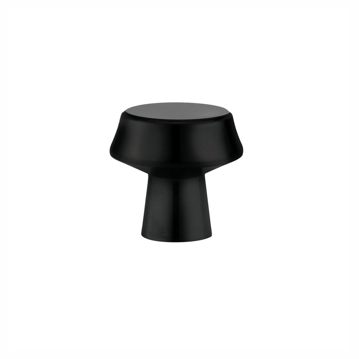 Bouton Québec en métal noir mat, 27 mm