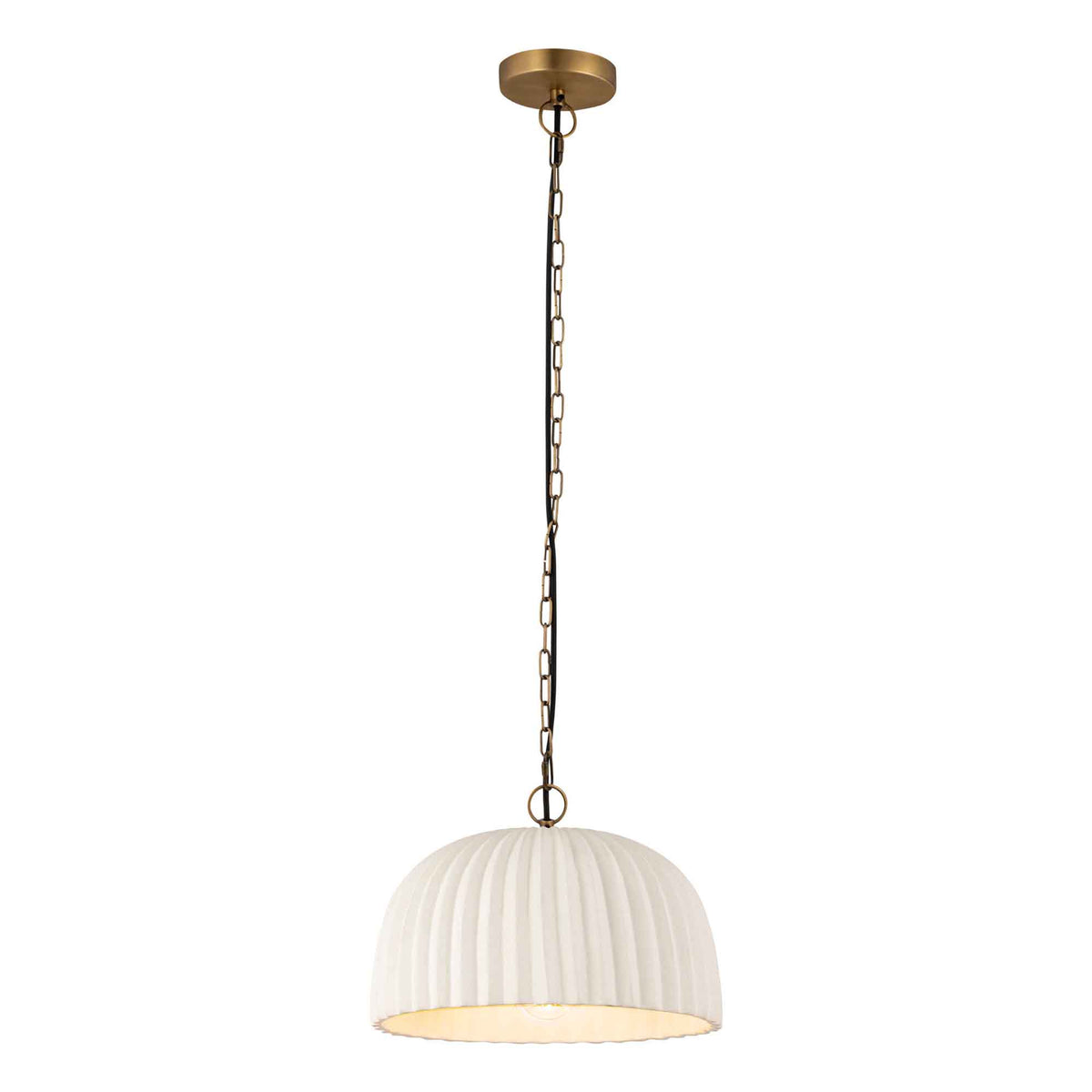 Luminaire suspendu AUDREY à 1 lumière, bronze antique