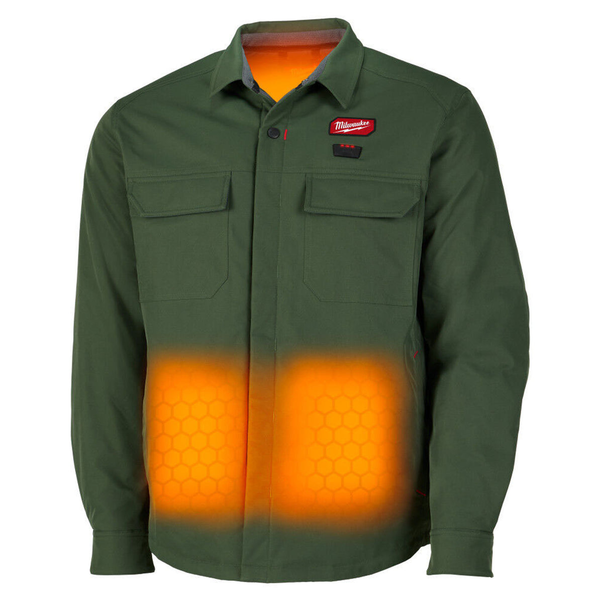 Veste-chemise chauffante M12, grand (vert)