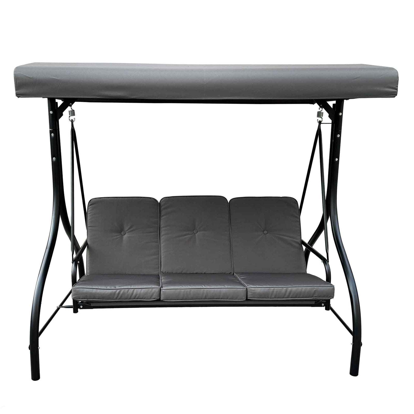 Balançoire 2-en-1 à 3 places, gris