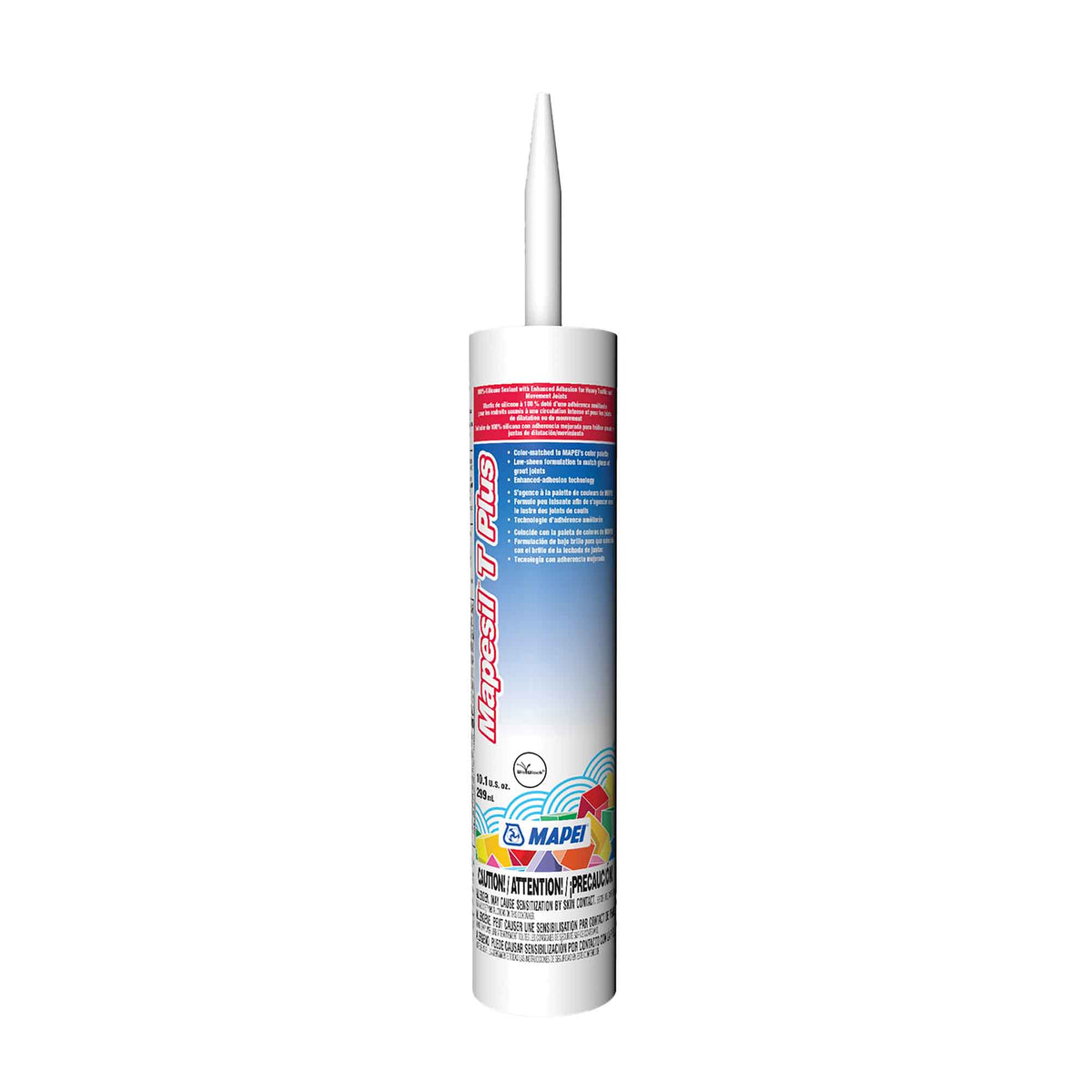 Mastic de silicone Mapesil T Plus de 299 ml, gris chaud #5093