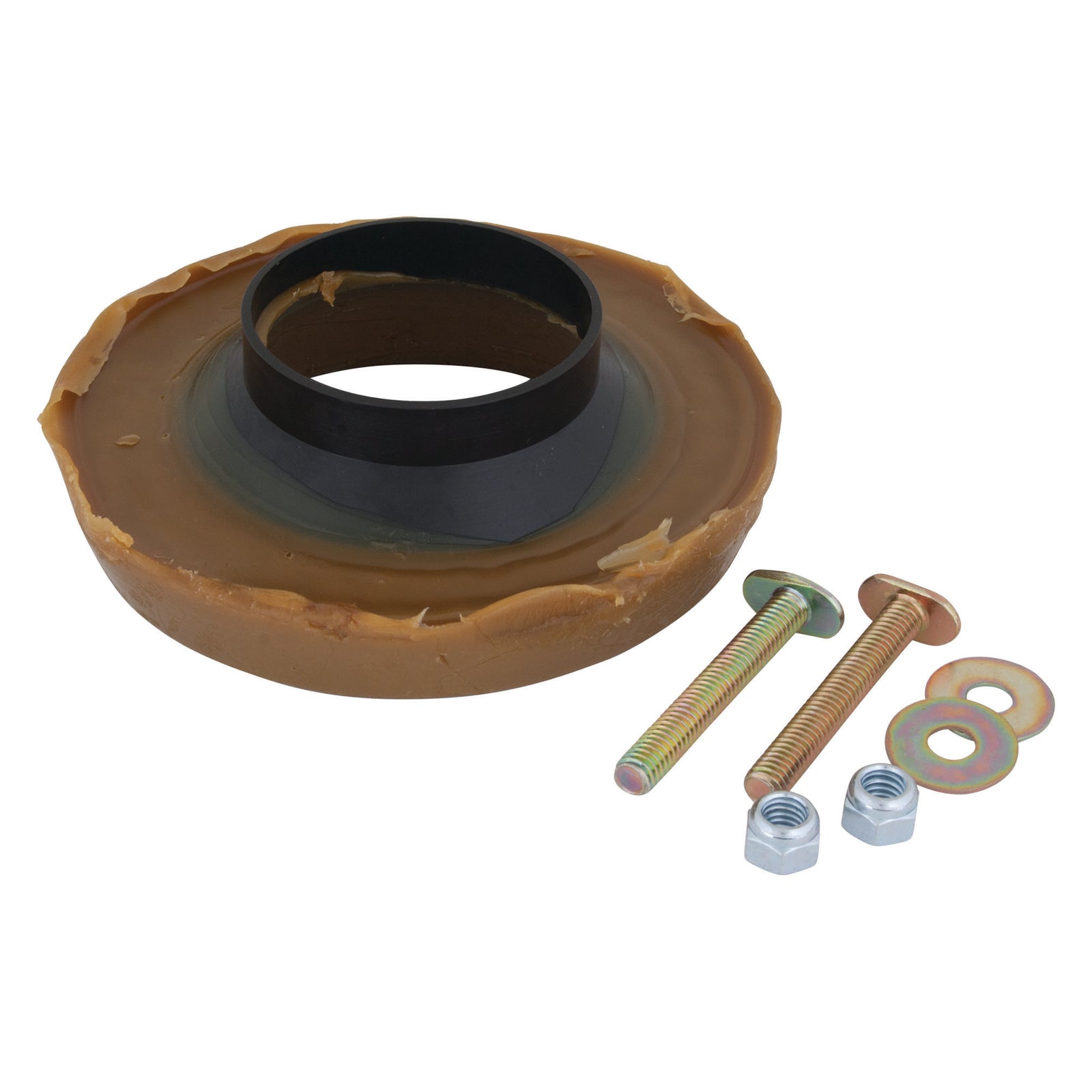 Joint de cire pour toilettes avec manchon et boulons en laiton