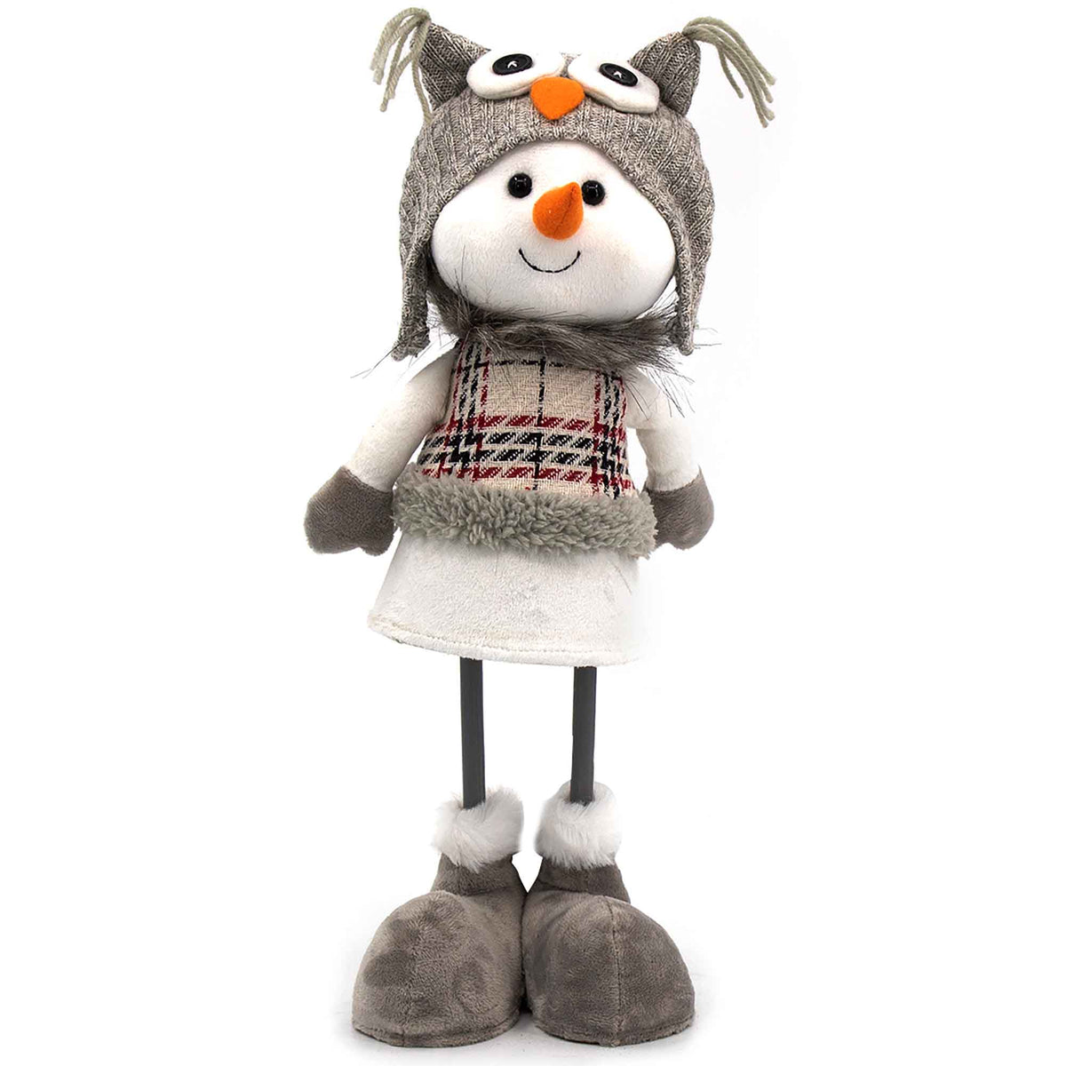 Bonhomme de neige debout avec un chapeau de hibou, 16''