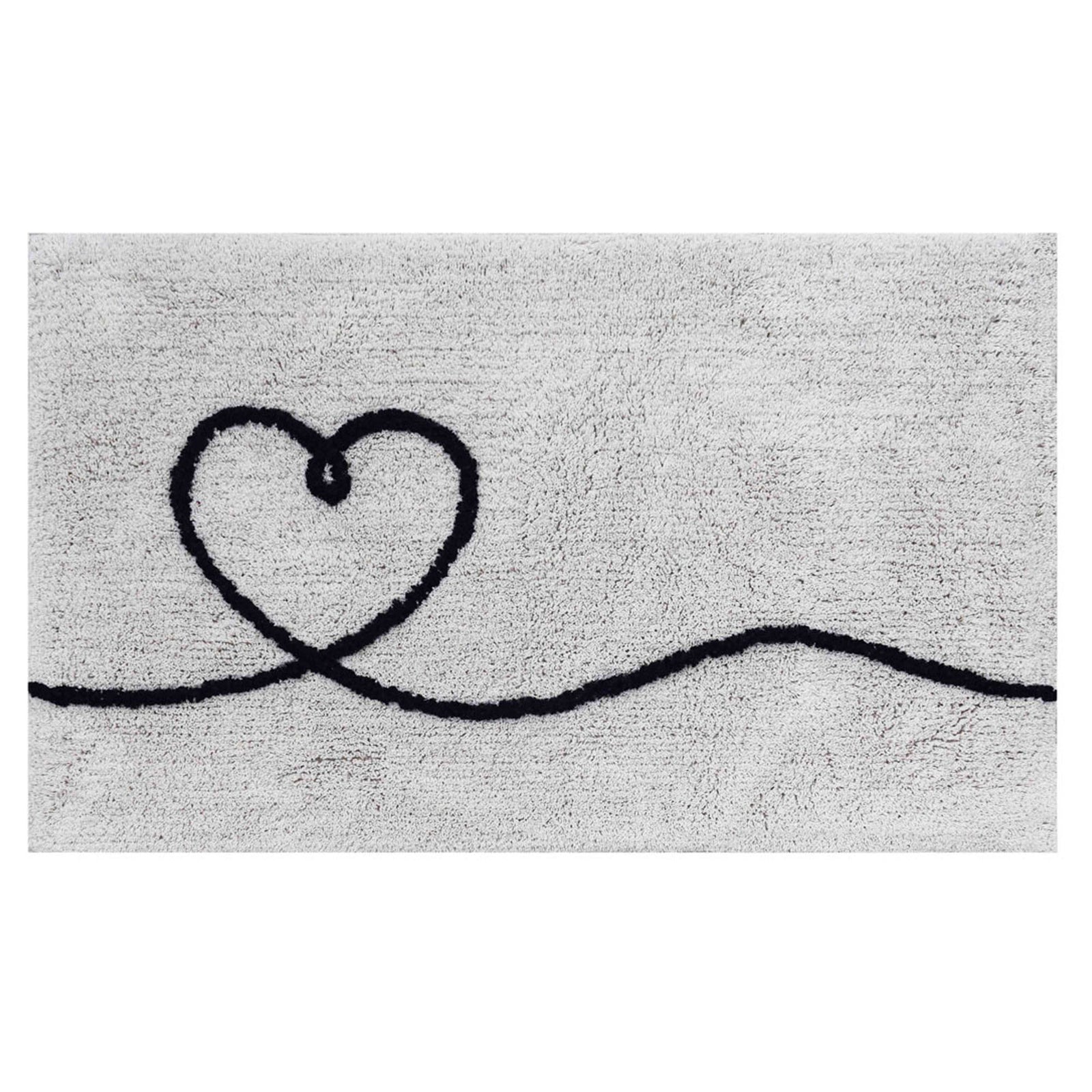 Tapis de bain avec dessin de cœur, 19,68" x 31,49"
