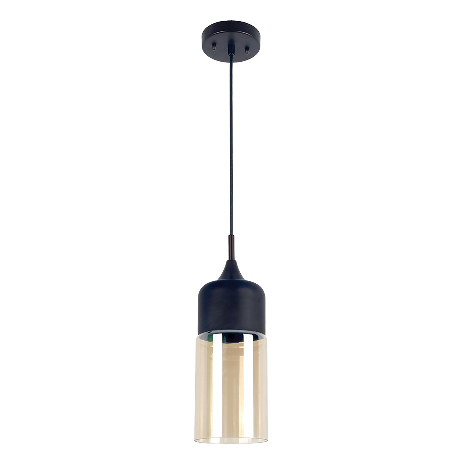 Luminaire suspendu Beldi à 1 lumière de la collection Popoli, noir