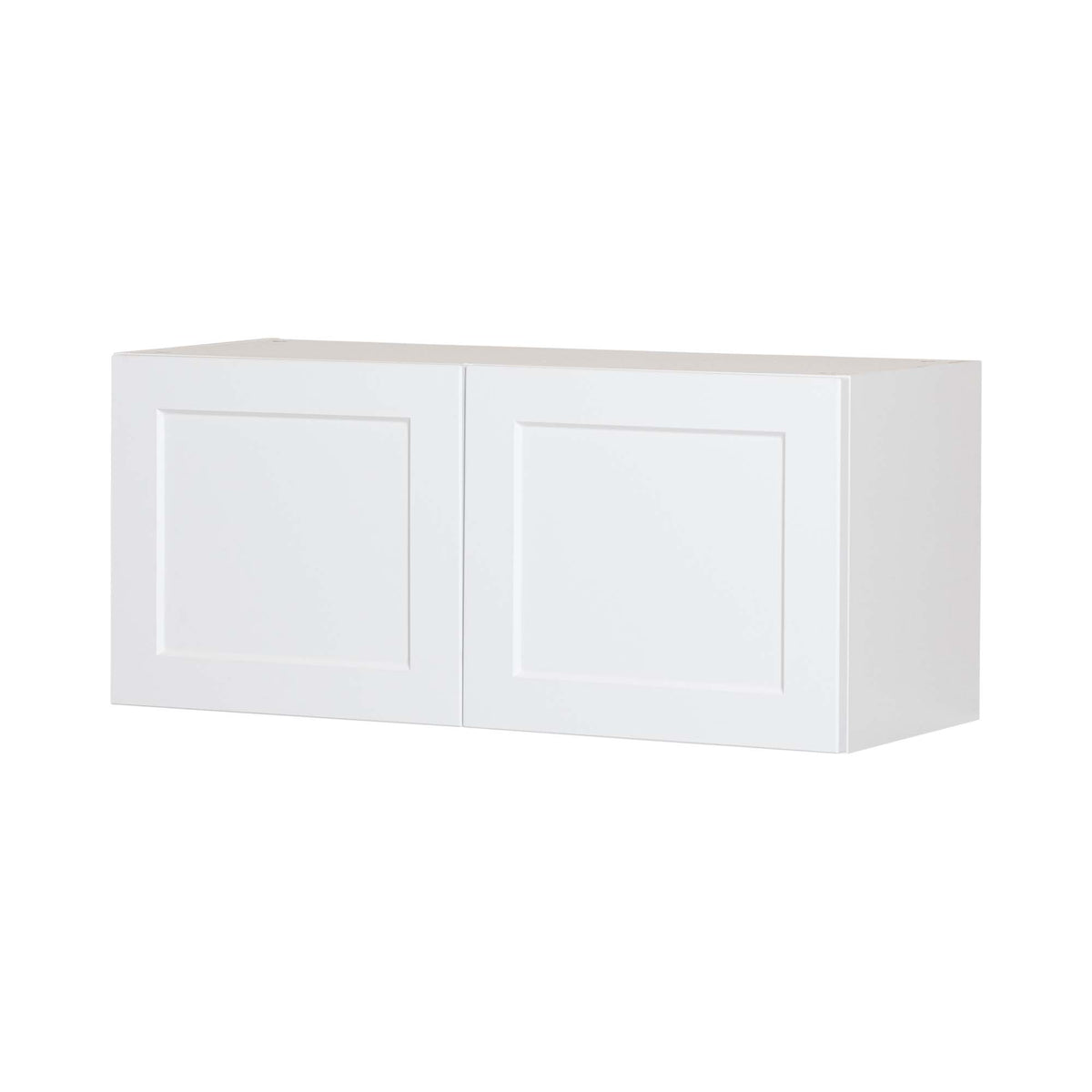 Module de dessus de frigo de style Shaker en mélamine blanche avec 2 portes, 33&quot;