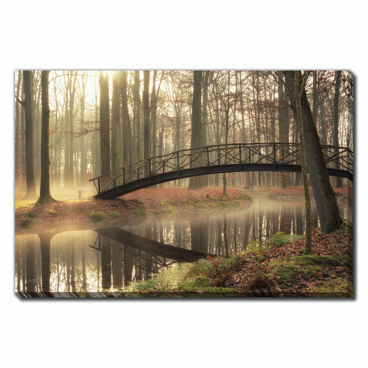 Canevas d'un pont sur des eaux troubles, 38" x 60"