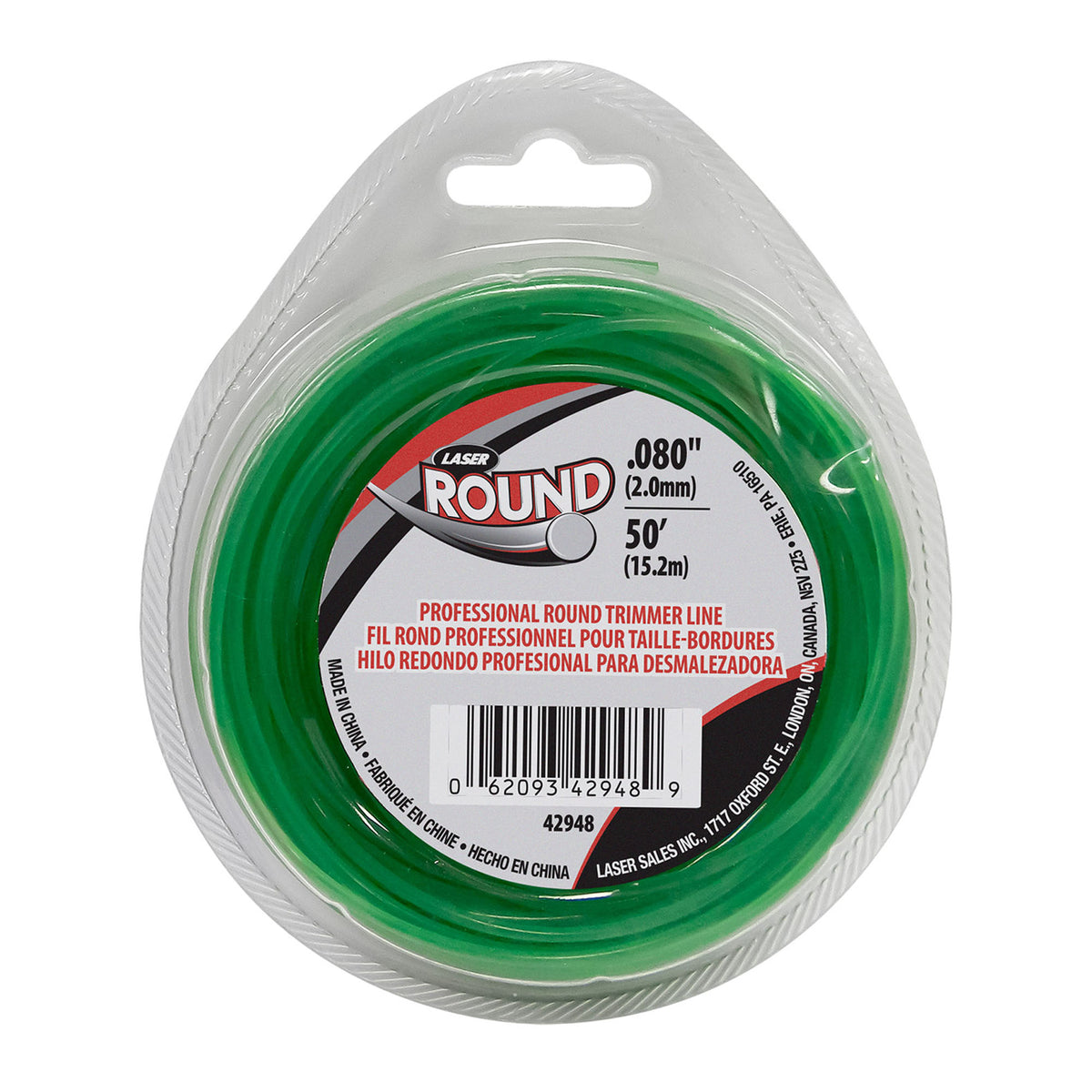 Fil rond pour coupe-bordure, 0,080'' x 50' (vert)